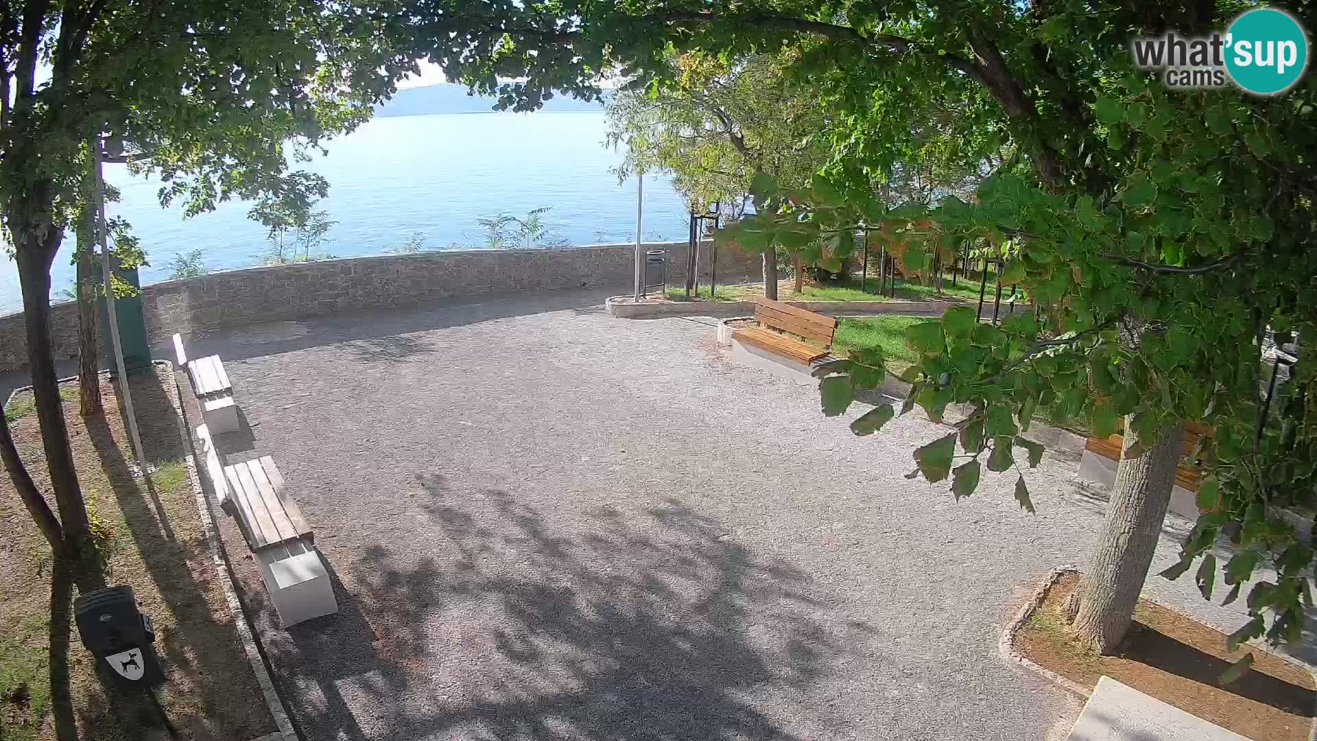 Senj Live Webcam – Schriftstellerpark und Velebit-Kanal