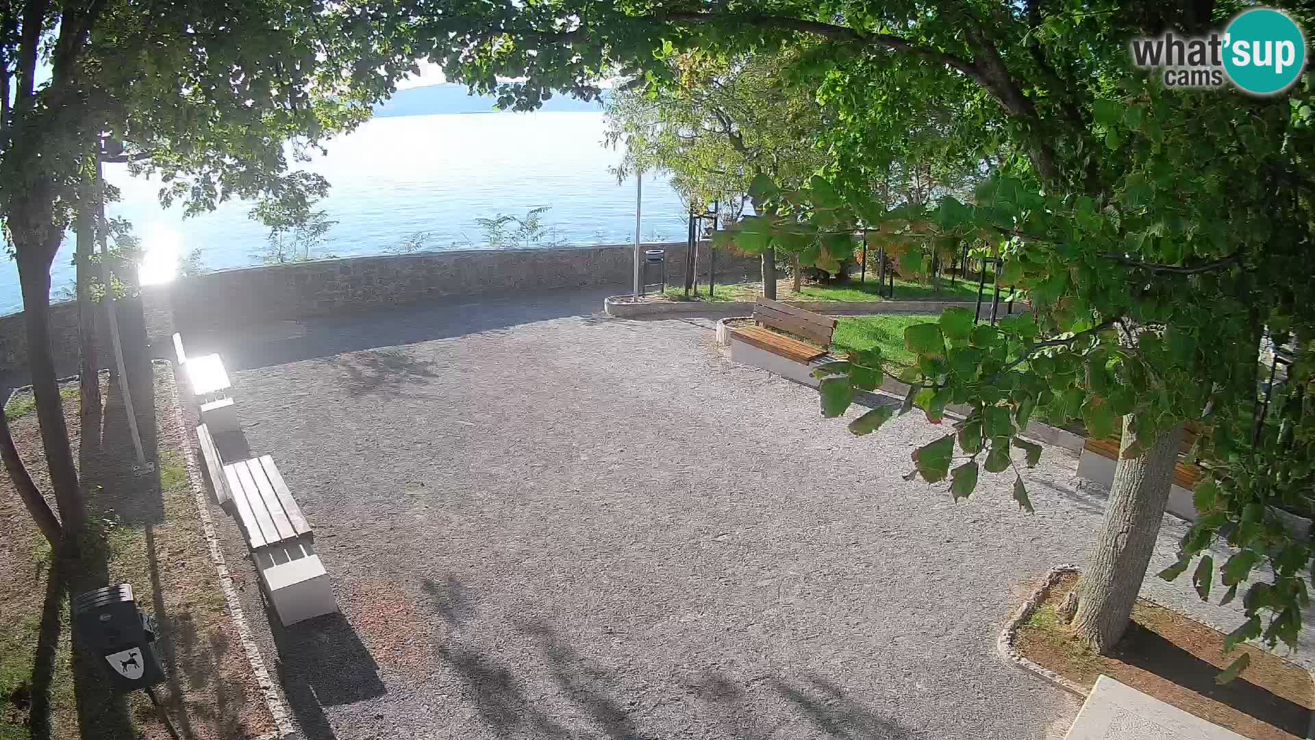 Senj Live Webcam – Schriftstellerpark und Velebit-Kanal