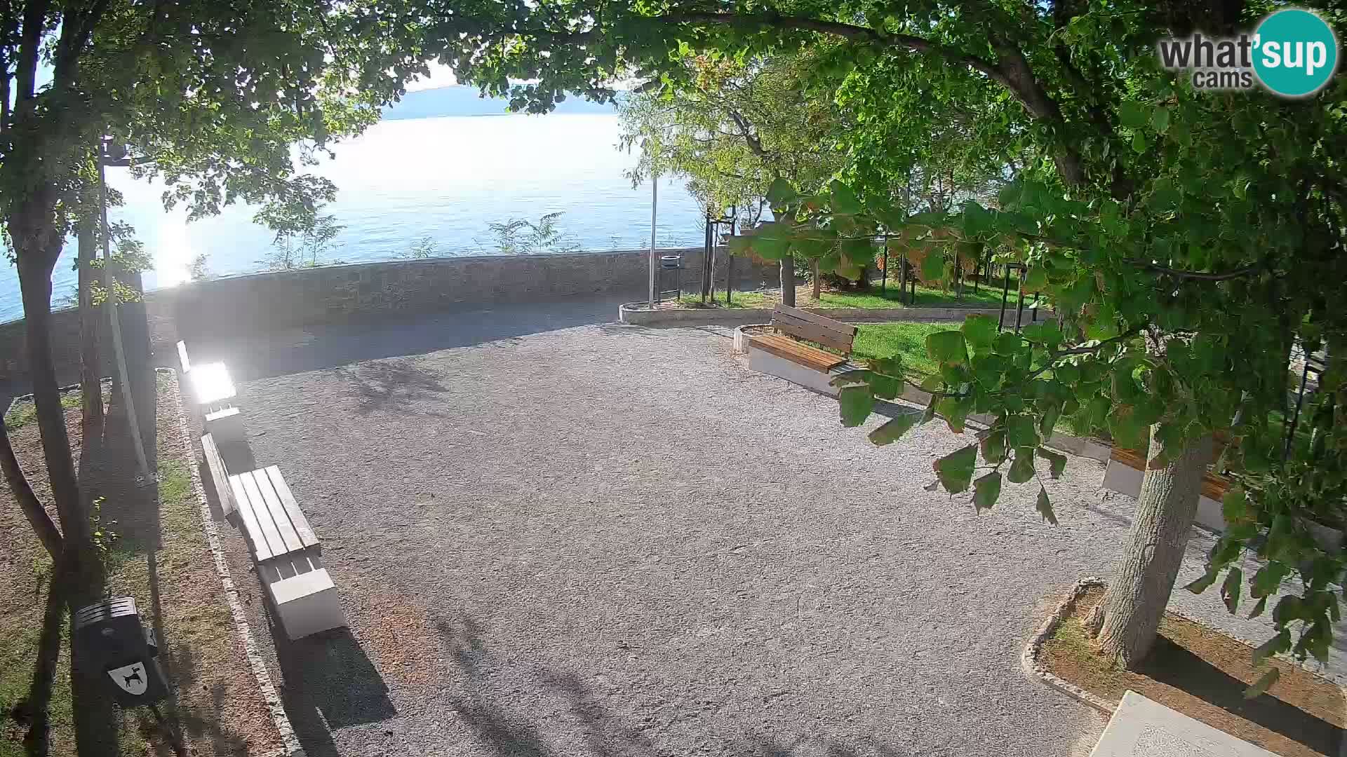 Senj Live Webcam – Schriftstellerpark und Velebit-Kanal