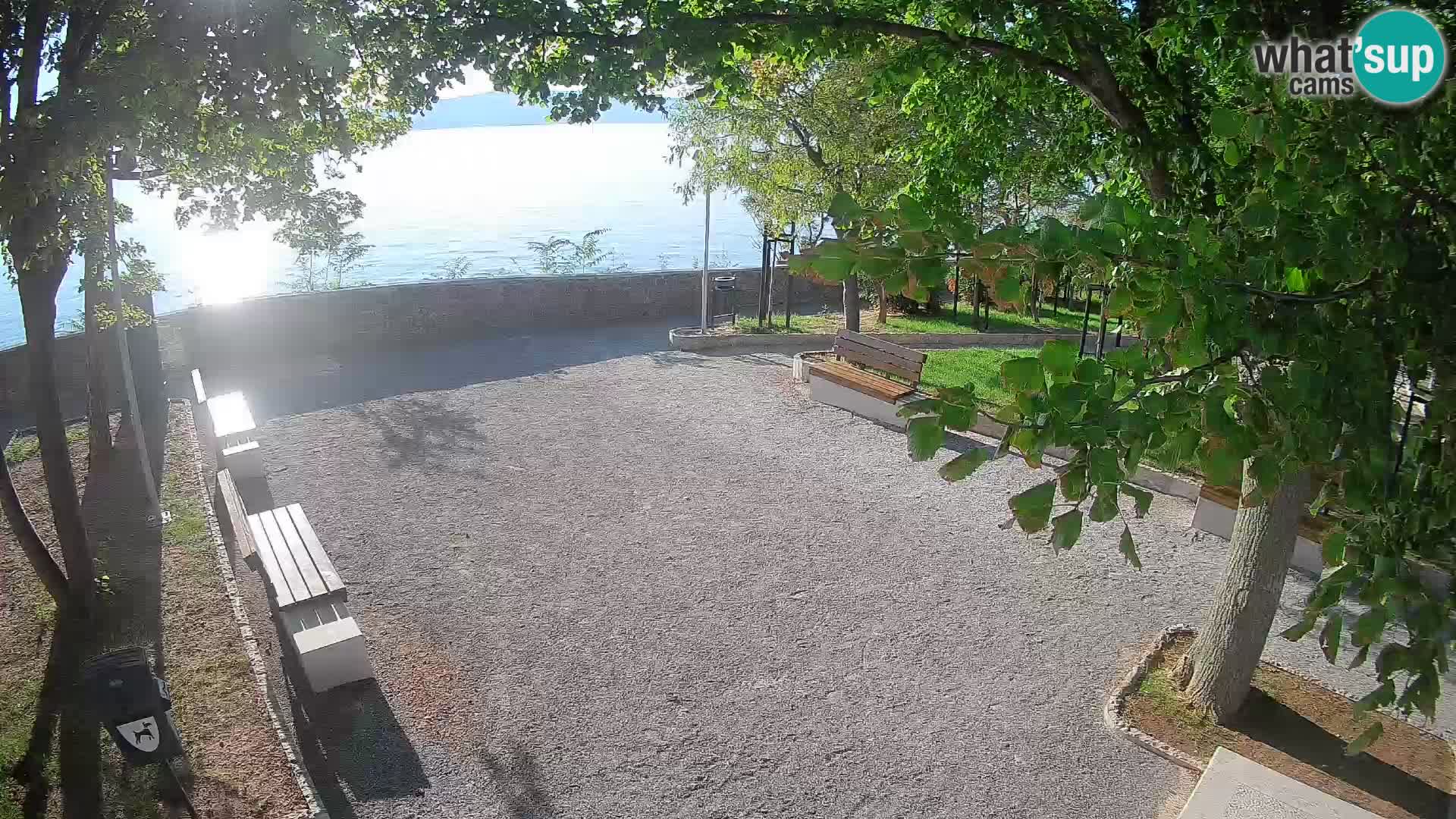 Senj Live Webcam – Schriftstellerpark und Velebit-Kanal