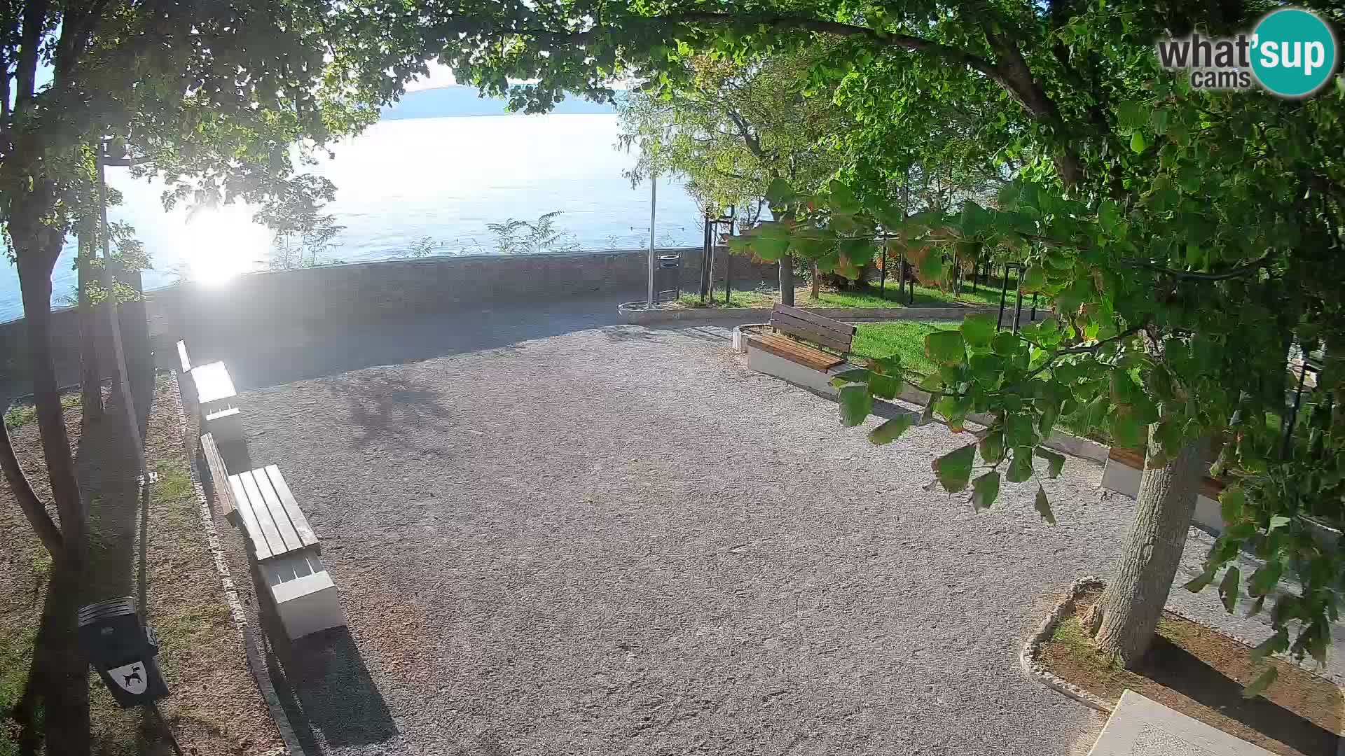 Senj Live Webcam – Schriftstellerpark und Velebit-Kanal
