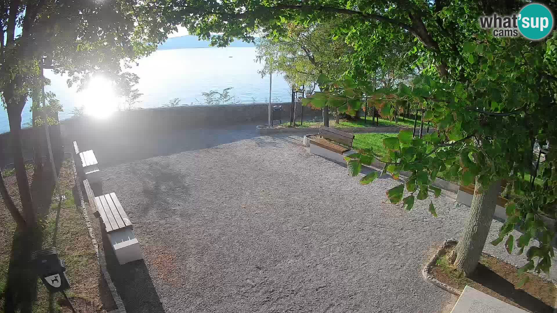 Senj Live Webcam – Schriftstellerpark und Velebit-Kanal