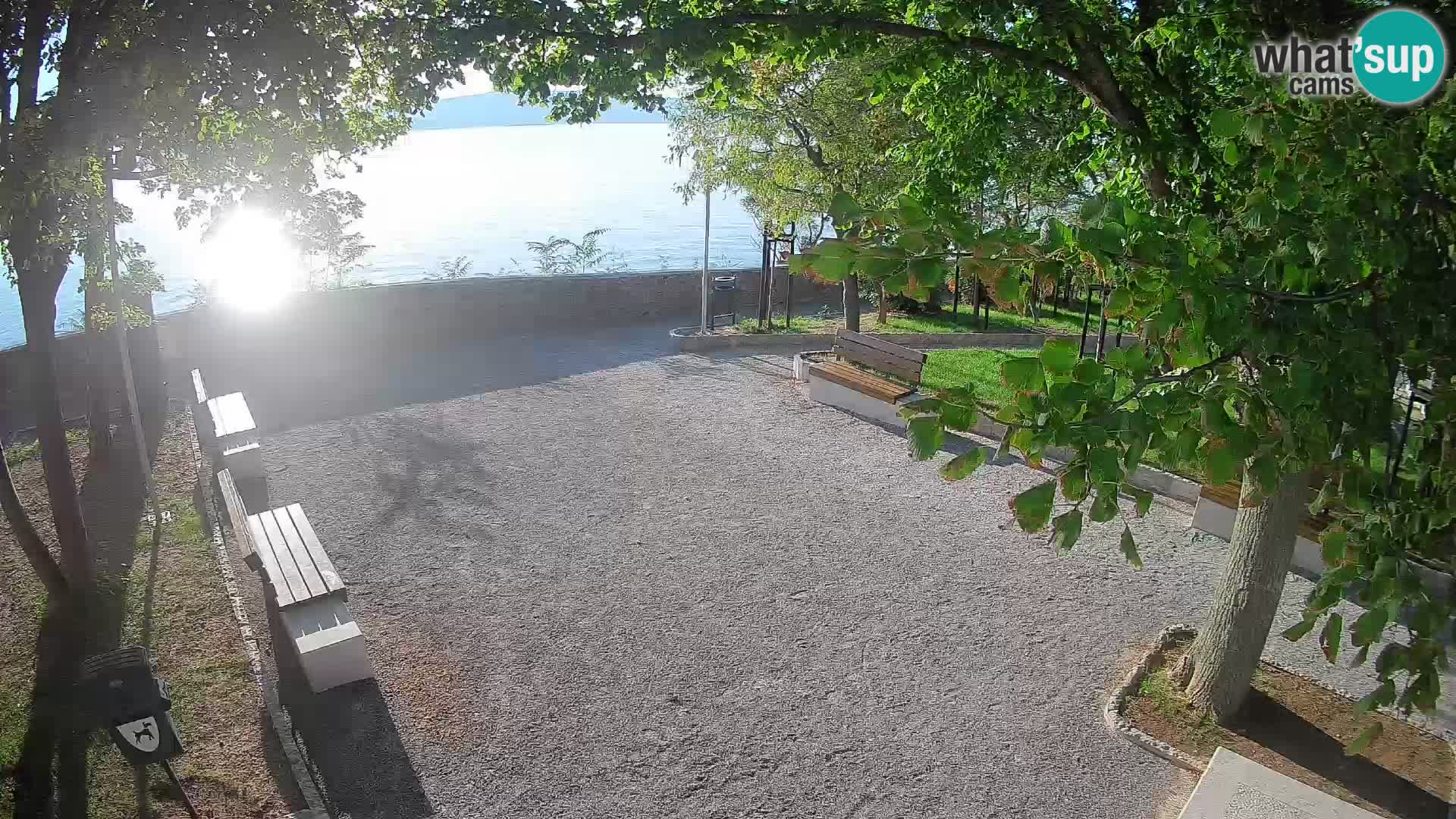 Senj Live Webcam – Schriftstellerpark und Velebit-Kanal