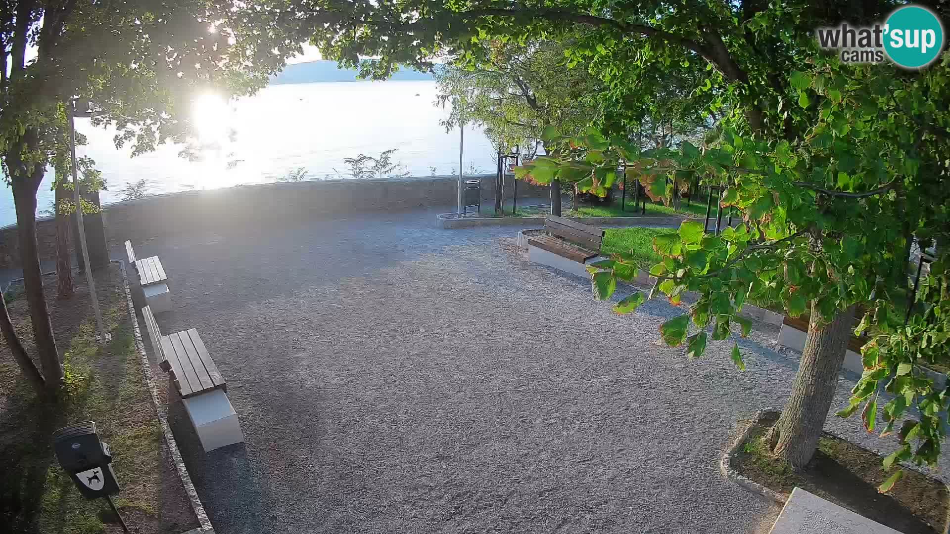 Senj Live Webcam – Schriftstellerpark und Velebit-Kanal