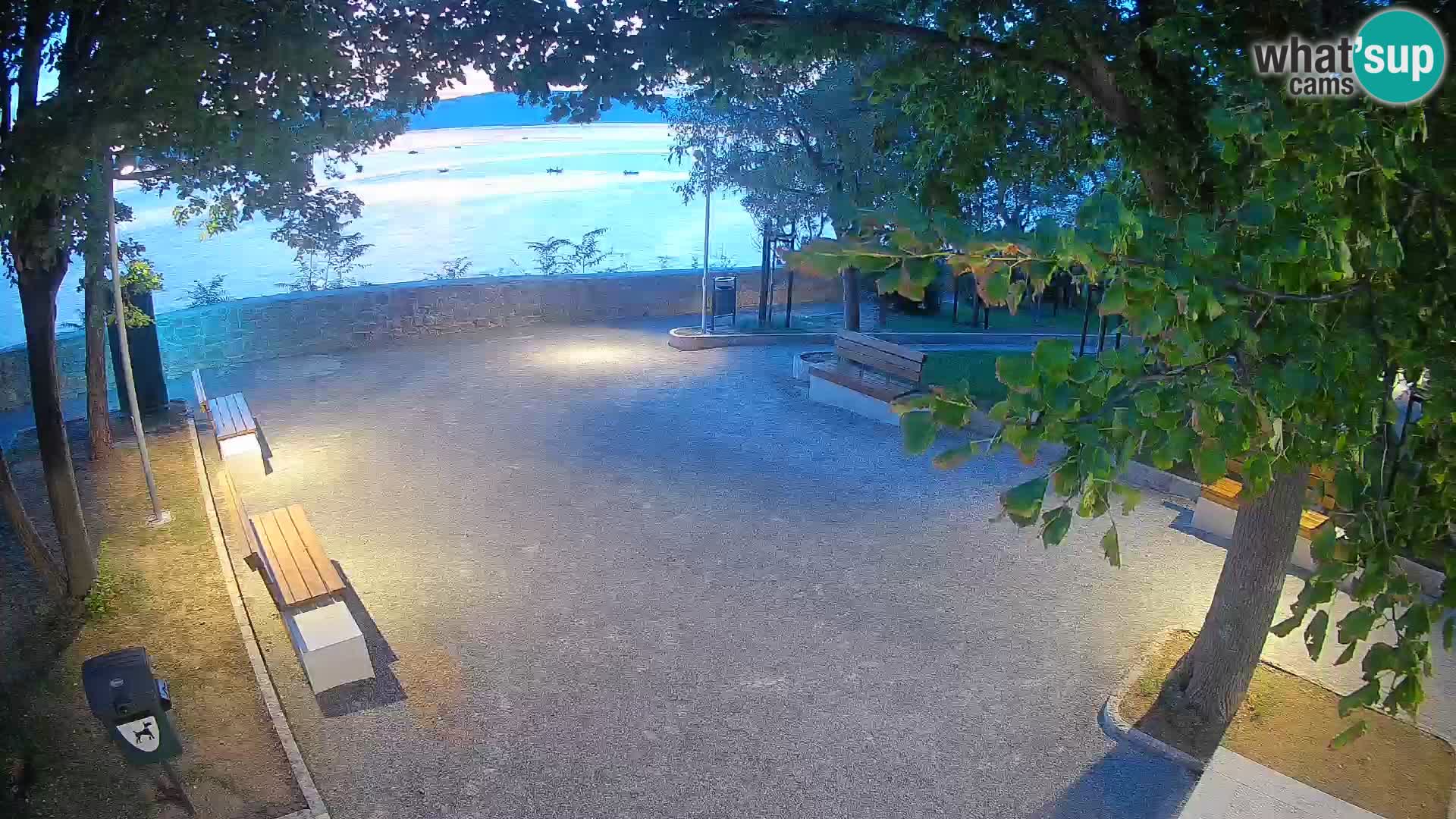 Senj Live Cam – Writers’ Park and the Velebit Channel