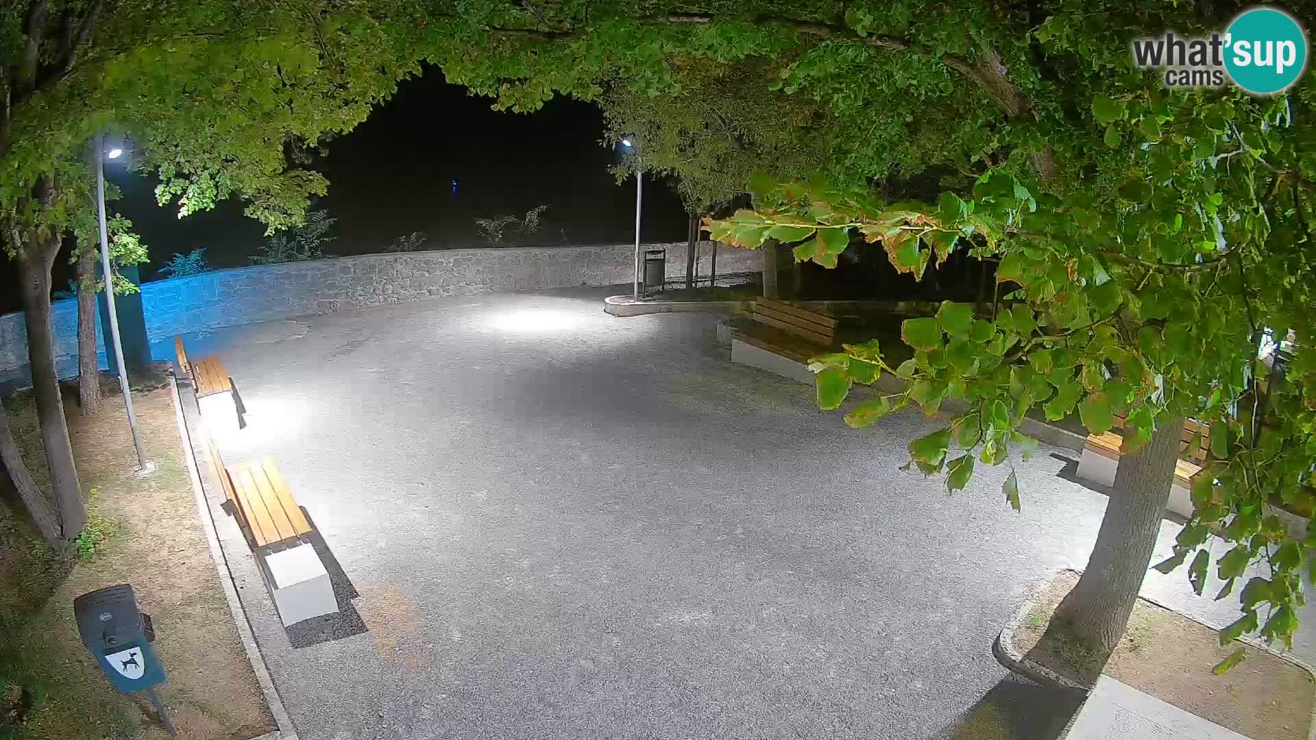 Senj Live Webcam – Schriftstellerpark und Velebit-Kanal