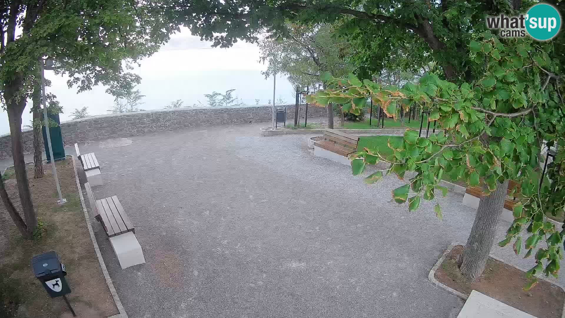 Senj Live Cam – Writers’ Park and the Velebit Channel