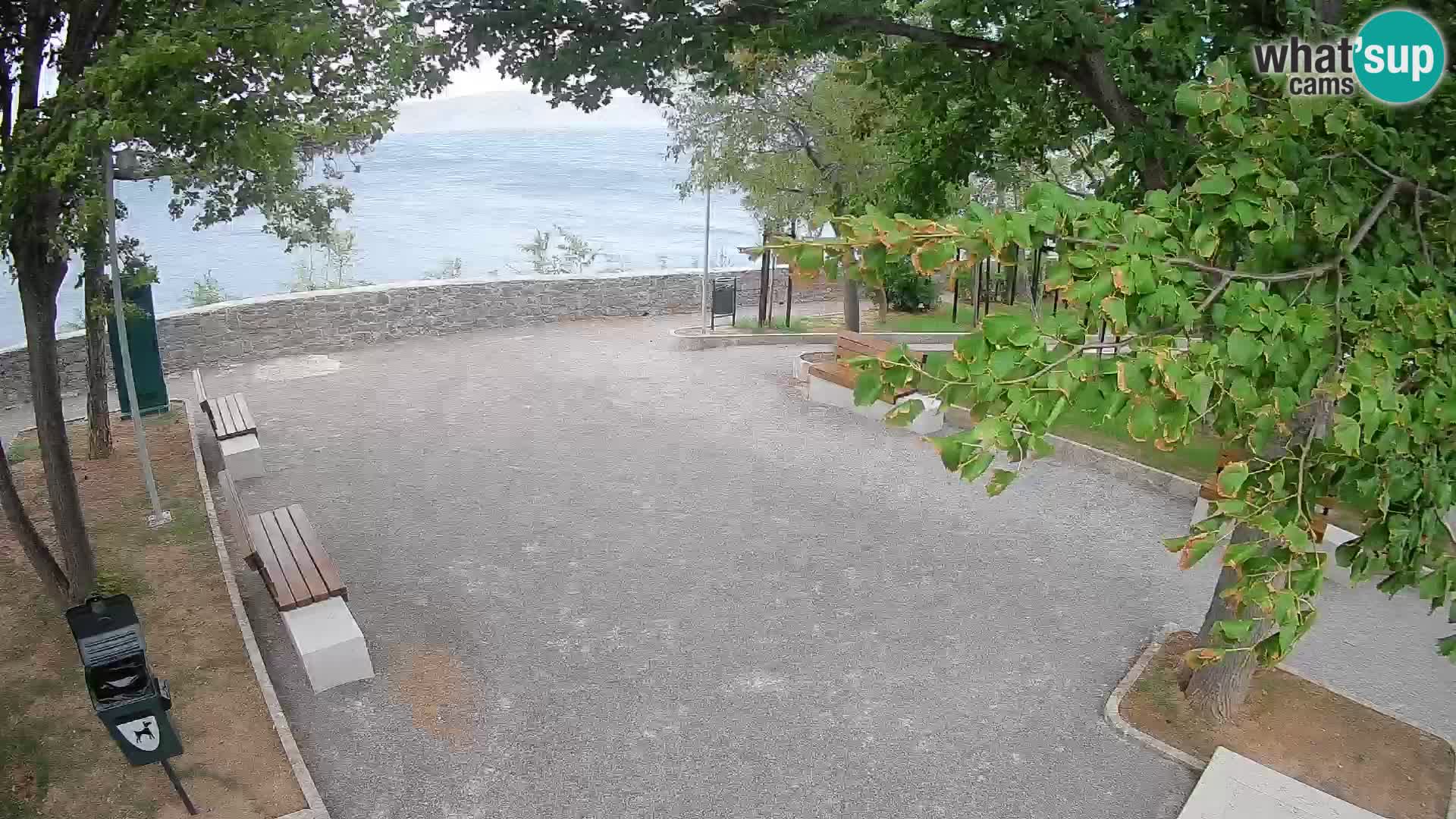 Senj Live Webcam – Schriftstellerpark und Velebit-Kanal