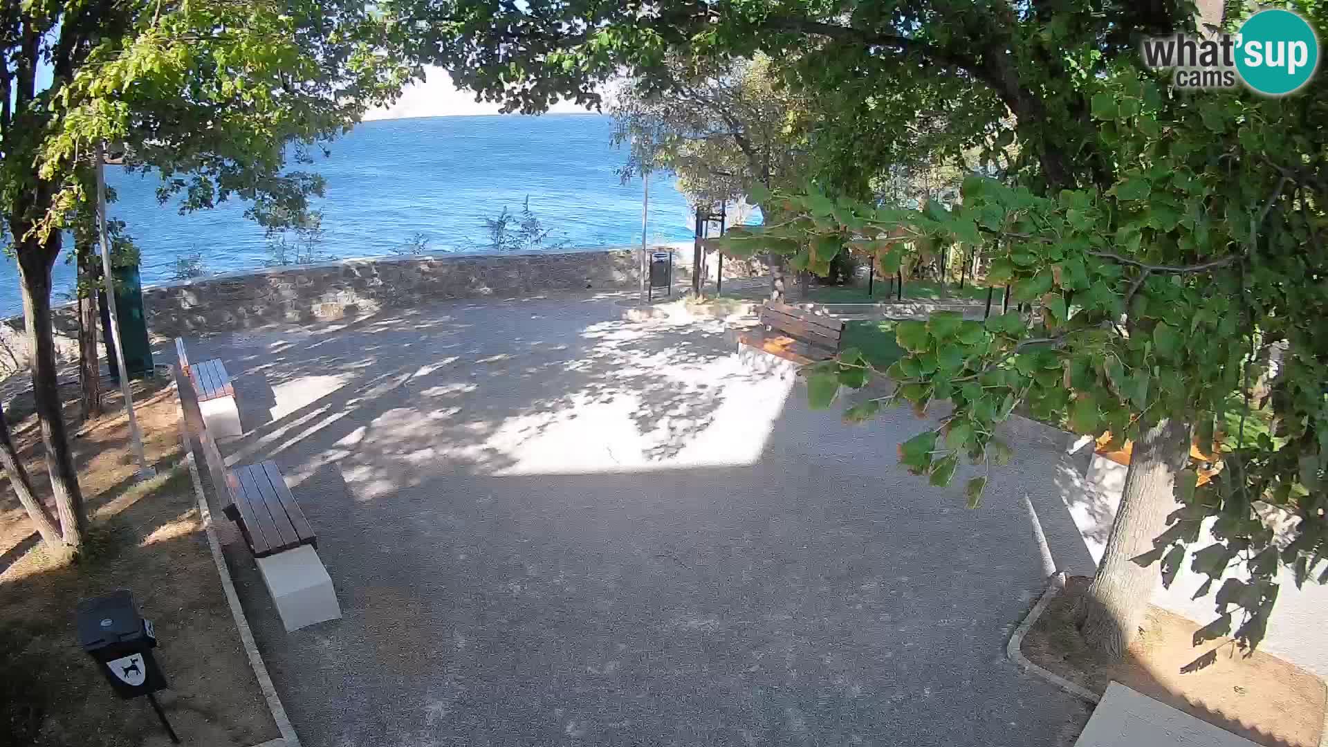 Senj Live Webcam – Schriftstellerpark und Velebit-Kanal