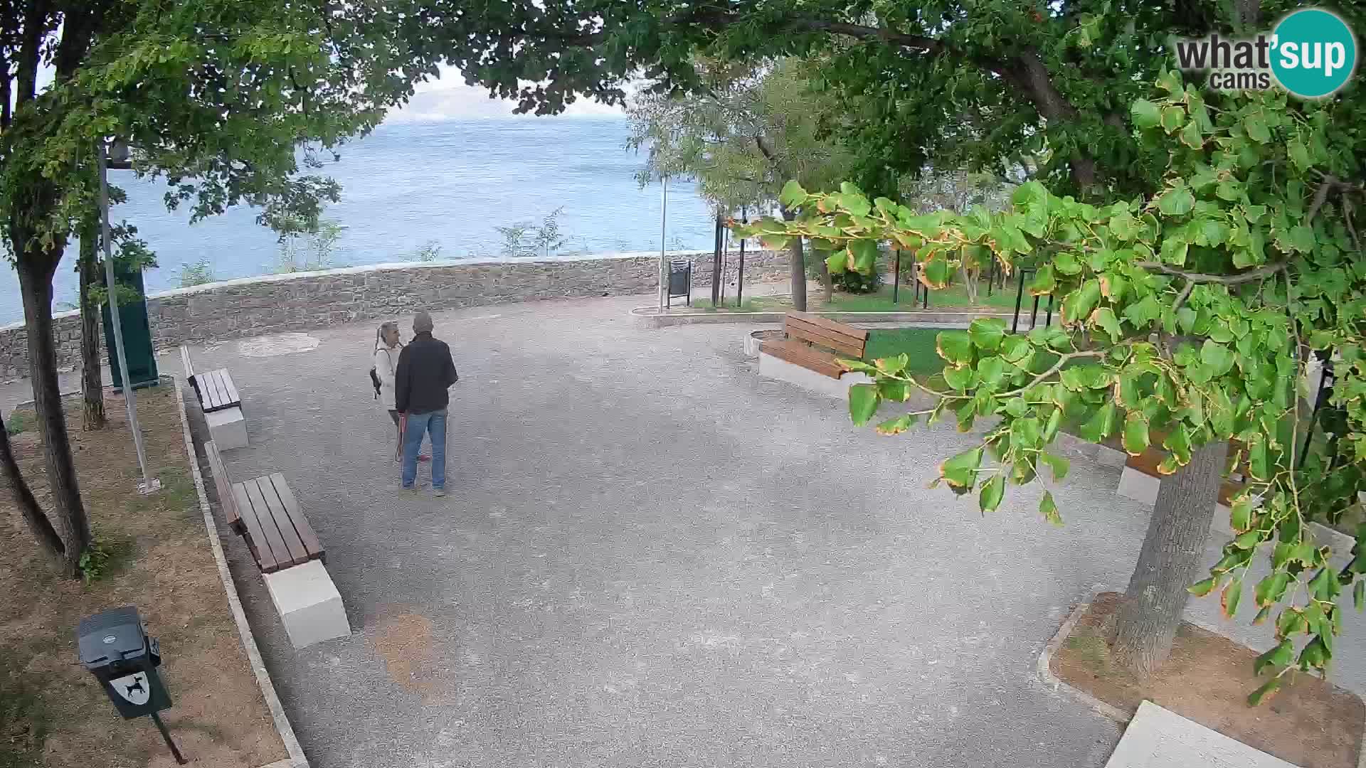 Senj Live Webcam – Schriftstellerpark und Velebit-Kanal