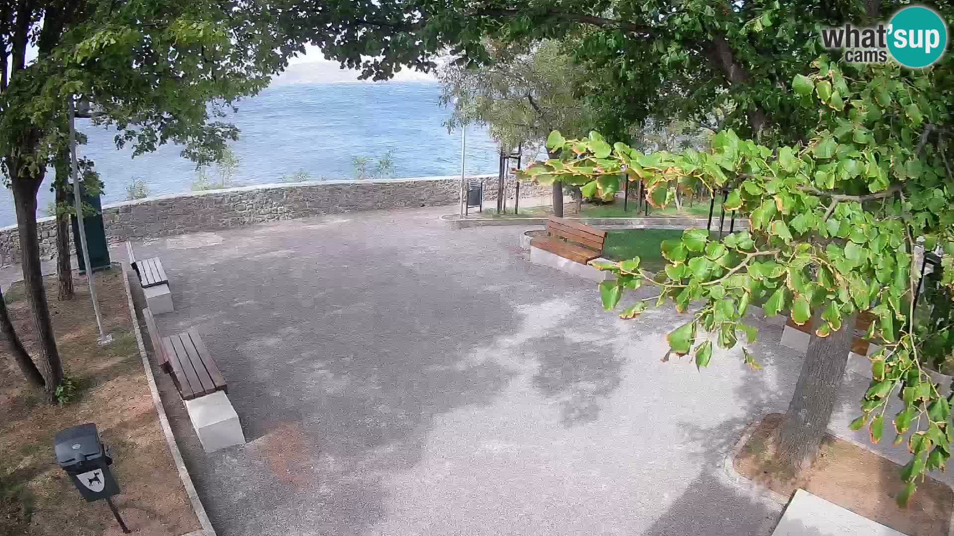 Senj Live Webcam – Schriftstellerpark und Velebit-Kanal