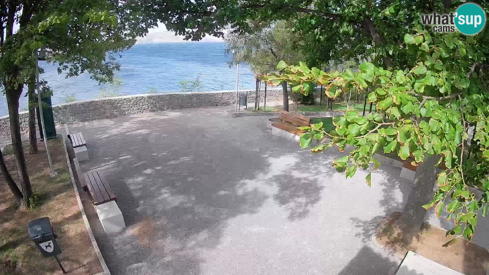 Senj Live Cam – Writers’ Park and the Velebit Channel