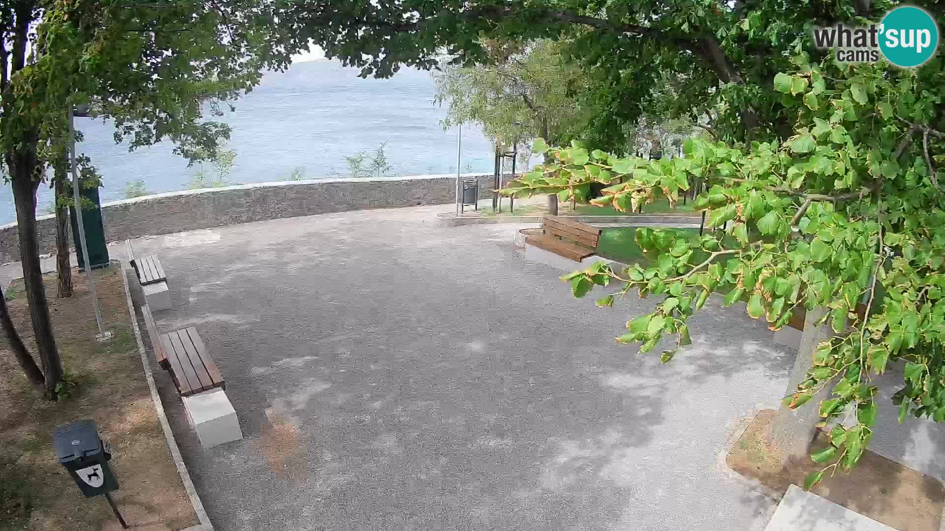 Senj Live Webcam – Schriftstellerpark und Velebit-Kanal