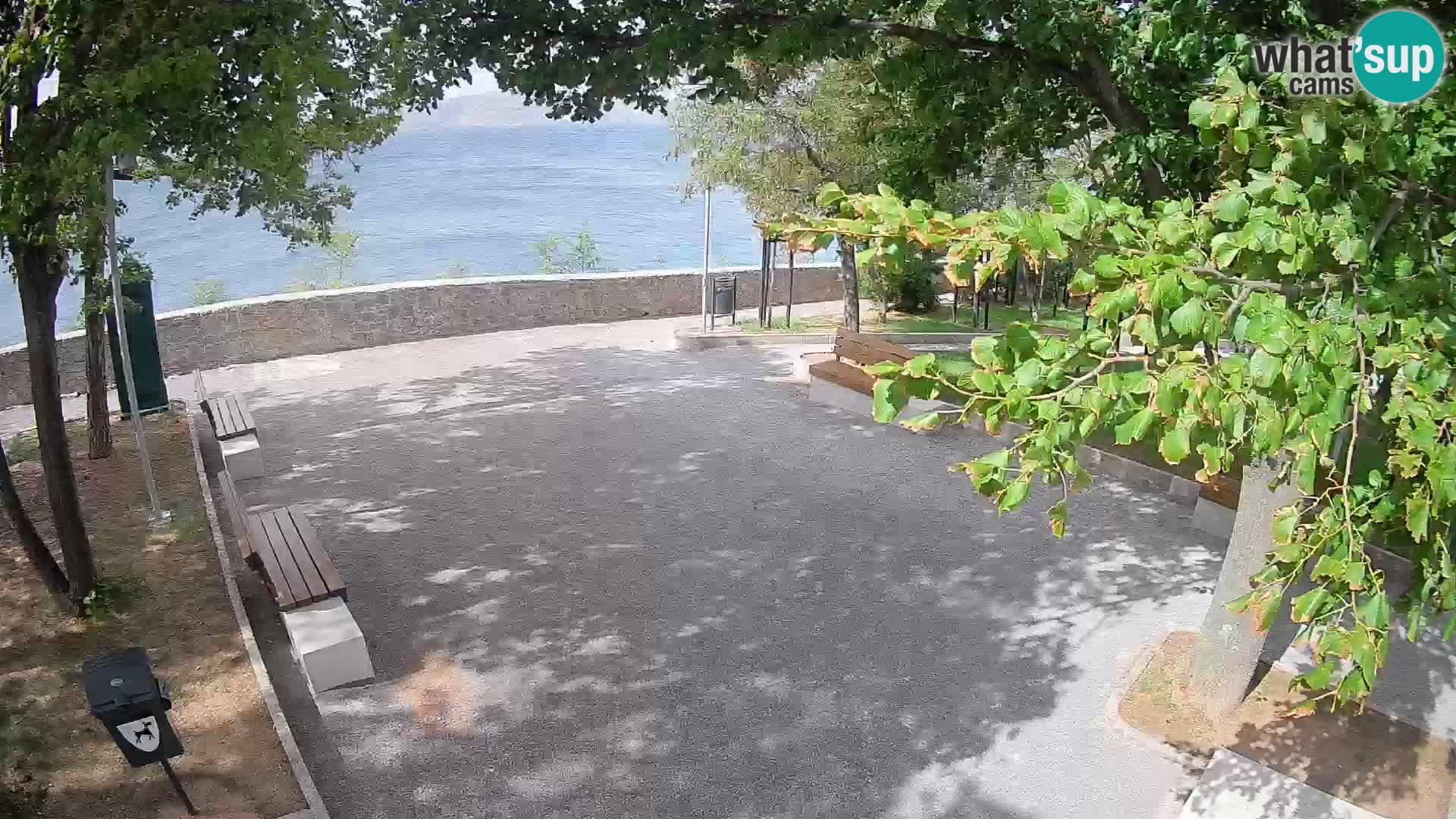Senj Live Webcam – Schriftstellerpark und Velebit-Kanal