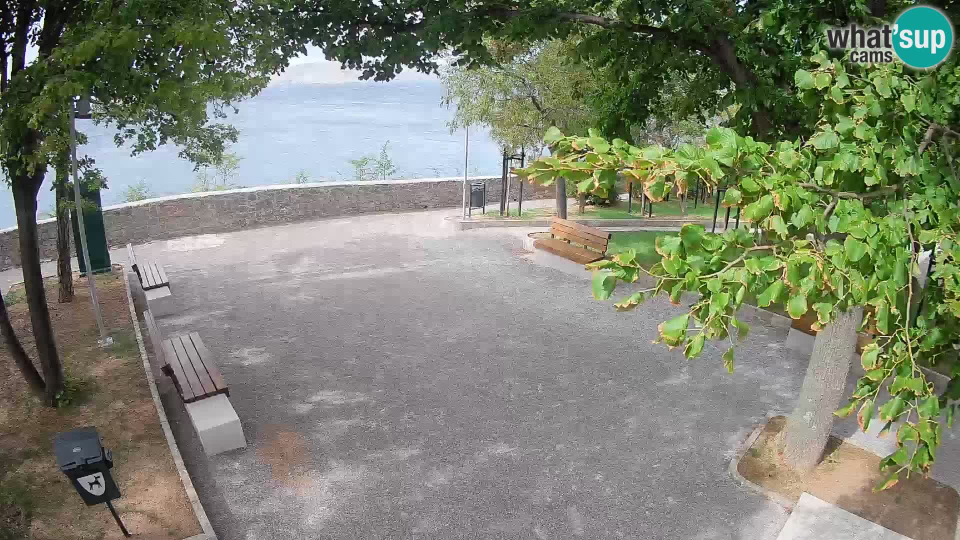 Senj Live Webcam – Schriftstellerpark und Velebit-Kanal
