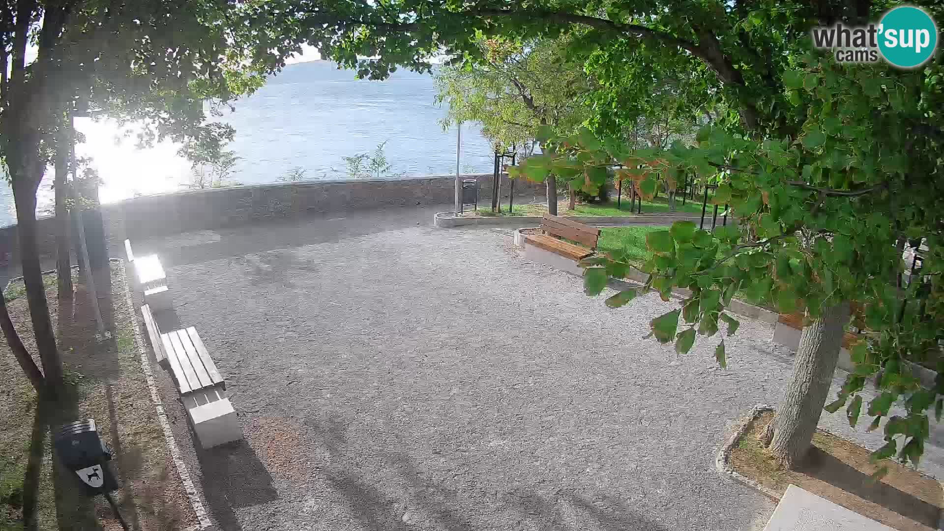 Senj Live Webcam – Schriftstellerpark und Velebit-Kanal