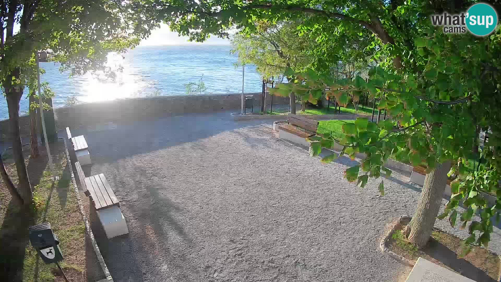 Senj Live Cam – Writers’ Park and the Velebit Channel