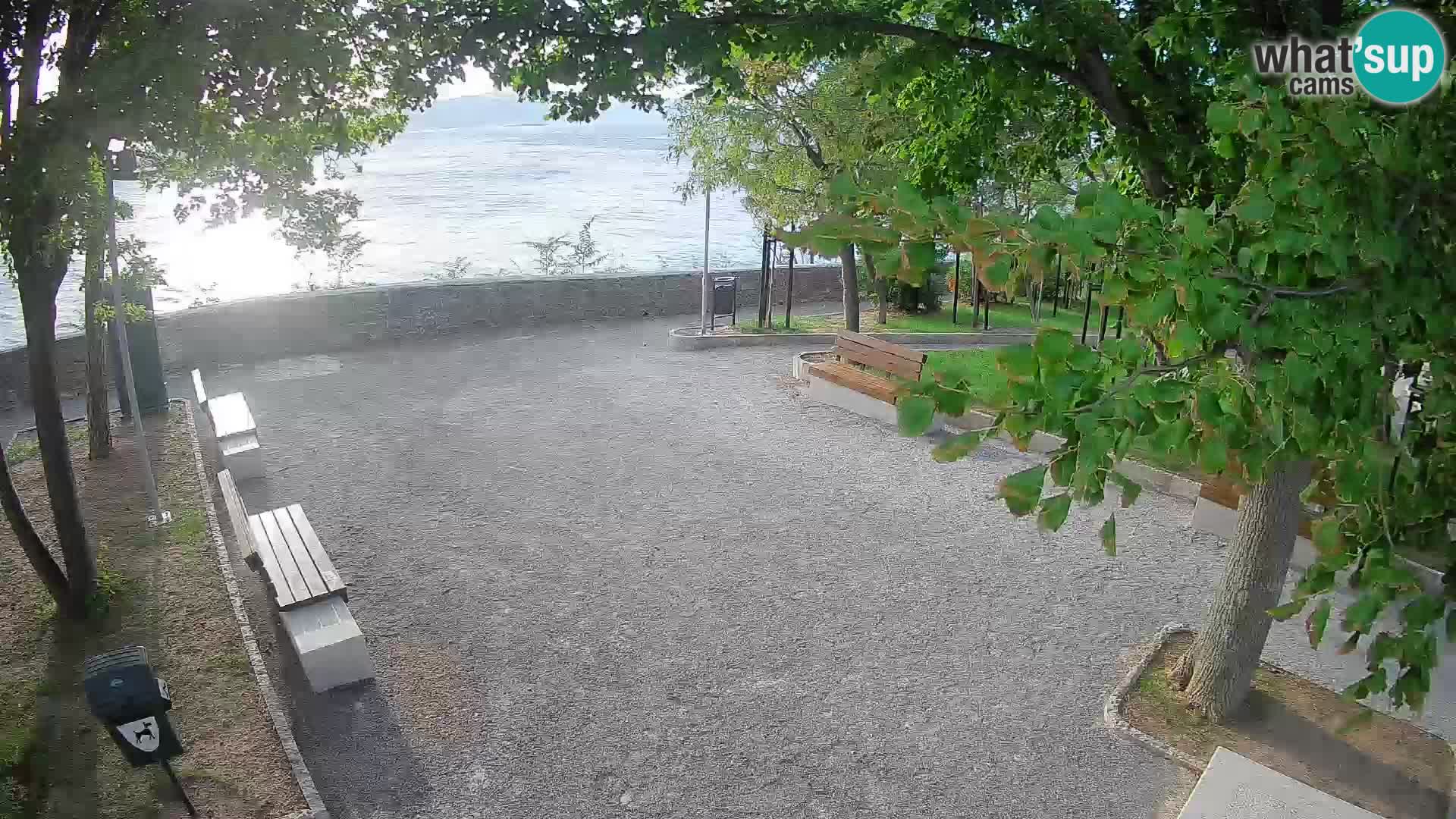 Senj Live Cam – Writers’ Park and the Velebit Channel
