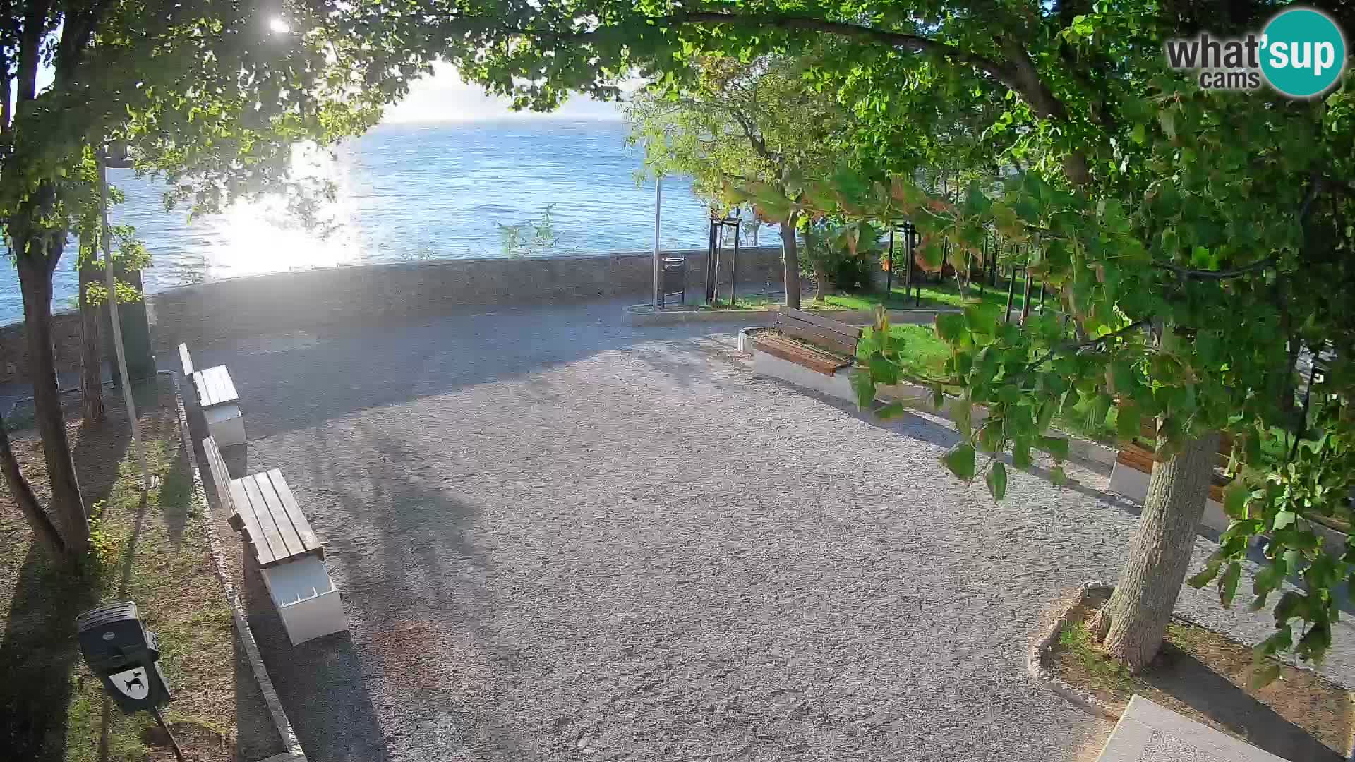 Senj Live Cam – Writers’ Park and the Velebit Channel