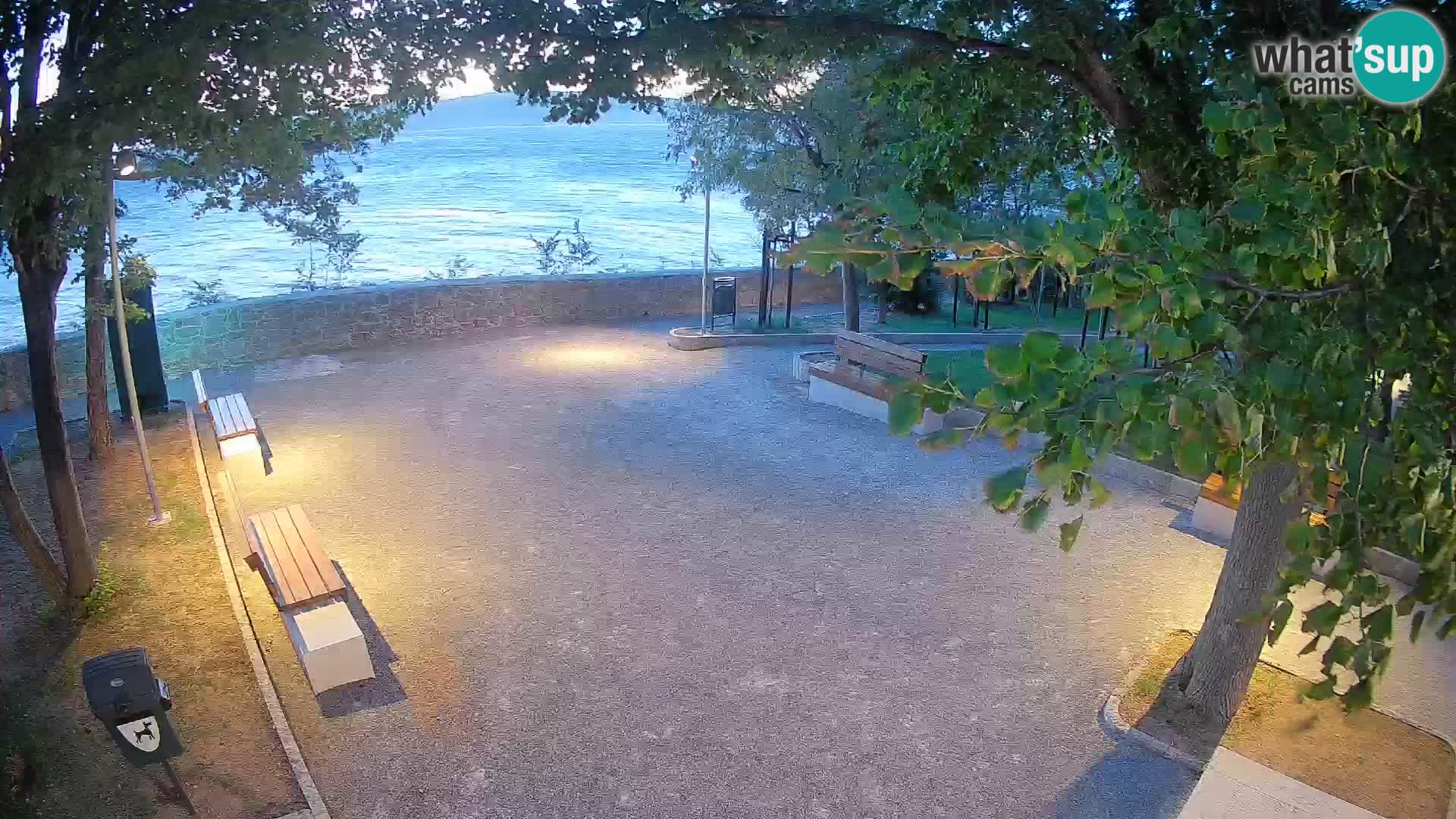 Senj Live Webcam – Schriftstellerpark und Velebit-Kanal