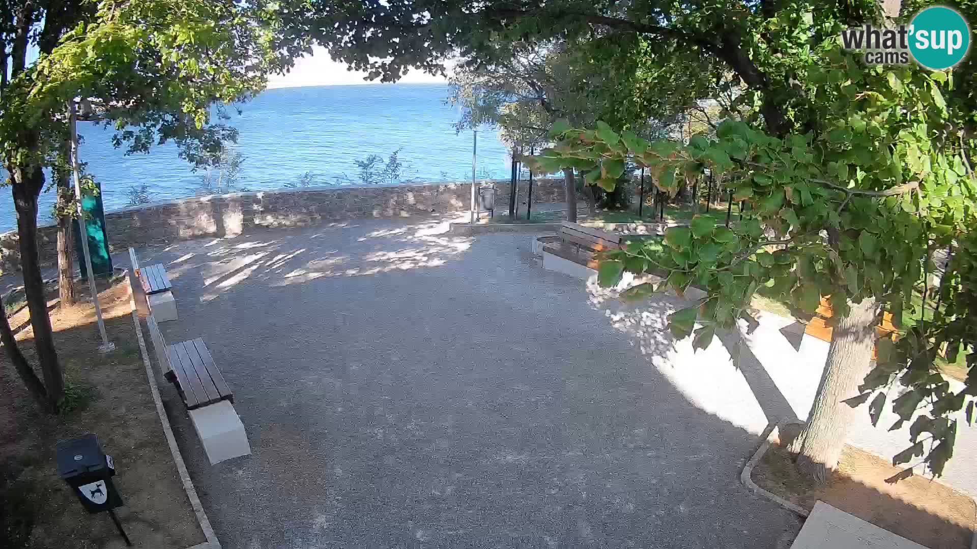Senj Live Webcam – Schriftstellerpark und Velebit-Kanal