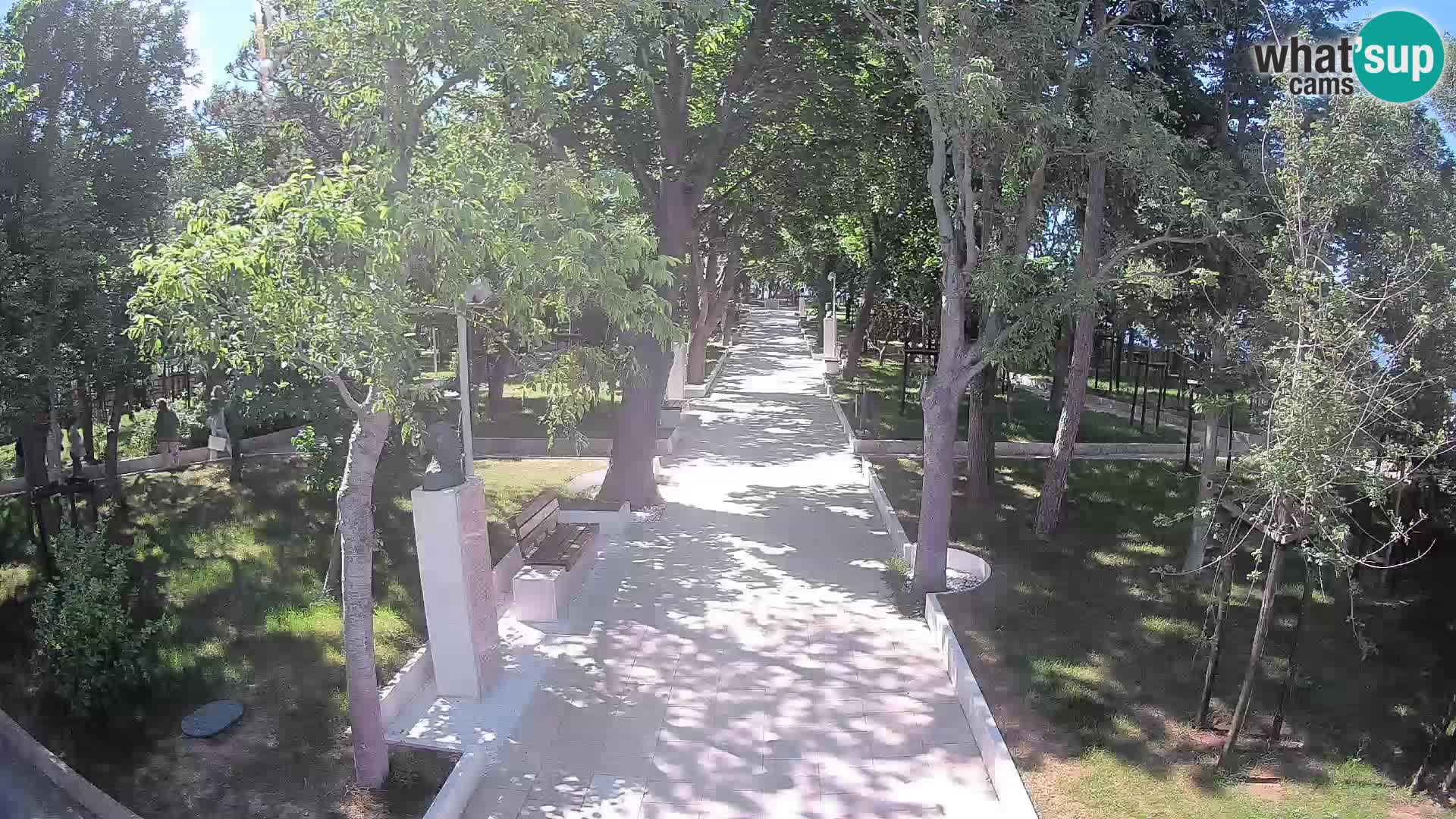 Park pisateljev Senj – Pogled v živo ob morju