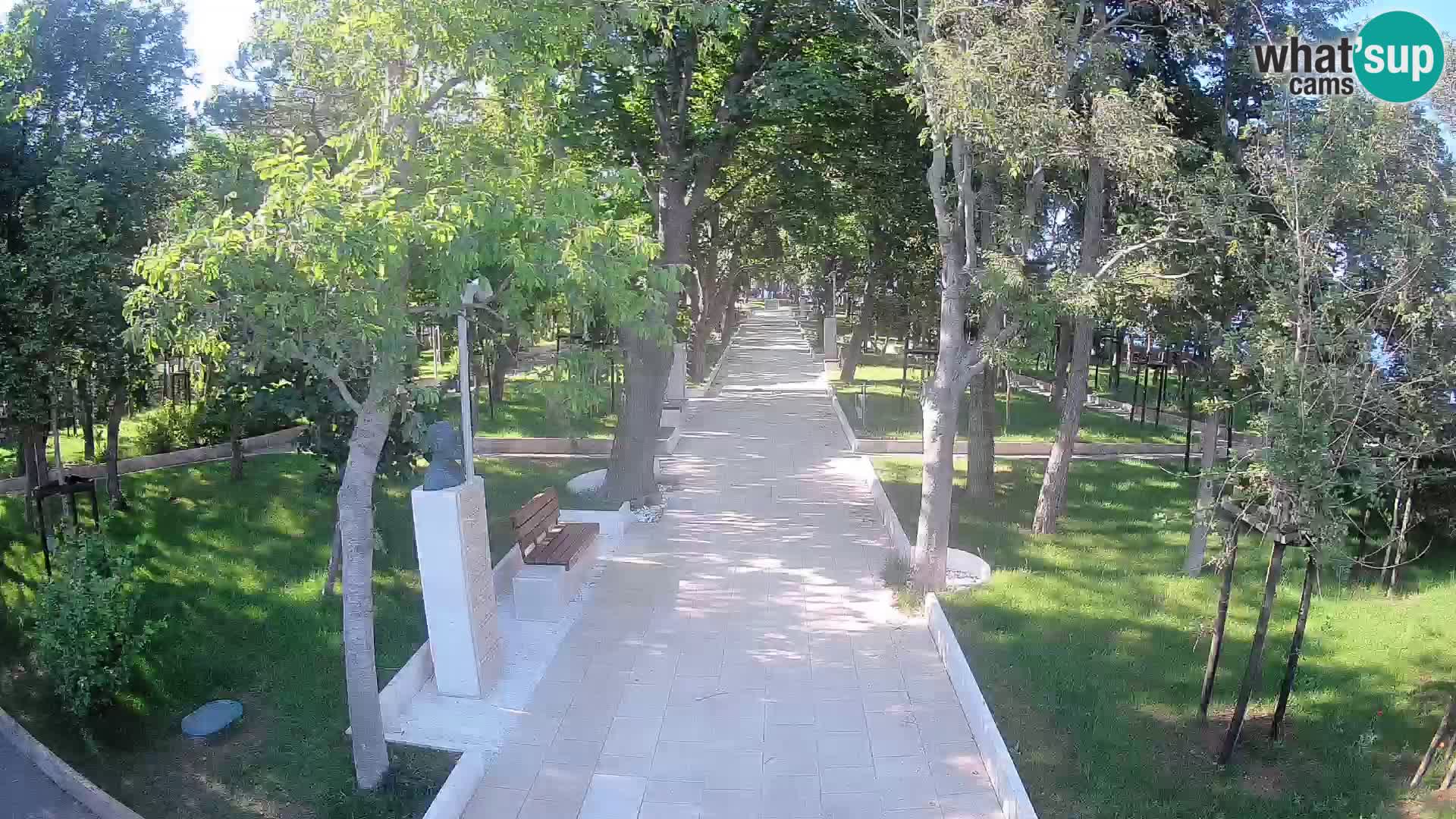 Park pisateljev Senj – Pogled v živo ob morju