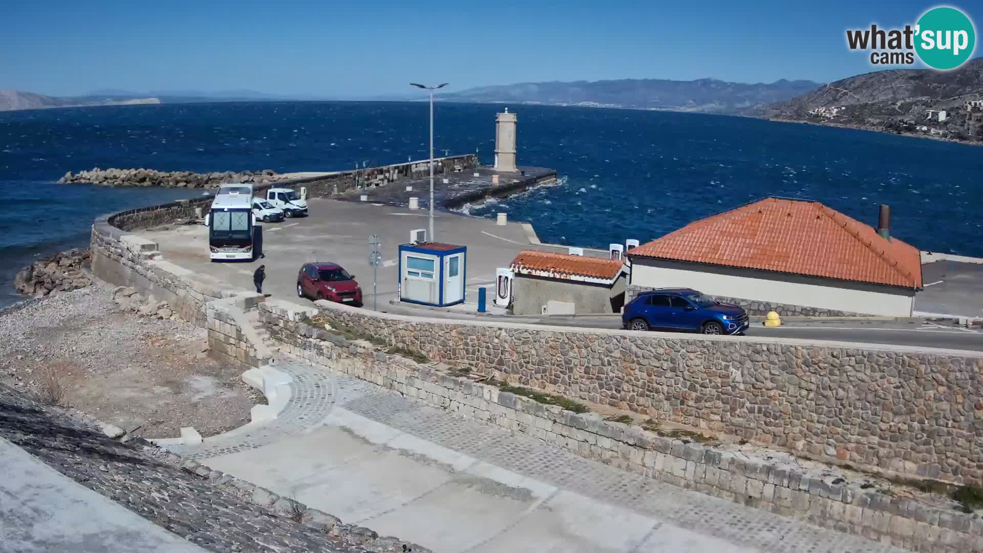 Senj Hafen Webcam – Wellenbrecher & Leuchtturm Liveblick
