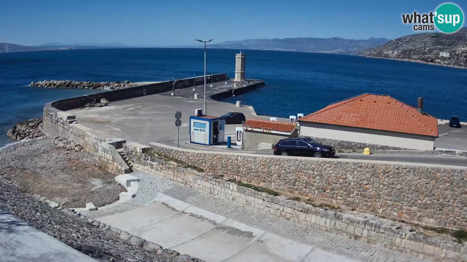 Webcam puerto de Senj – Rompeolas y faro en directo