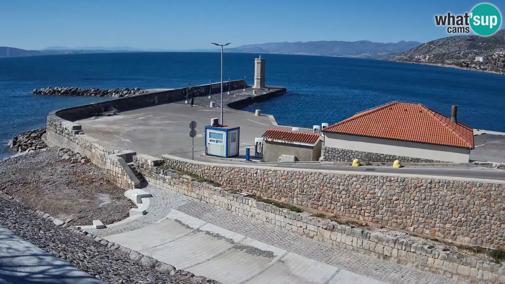 Webcam puerto de Senj – Rompeolas y faro en directo