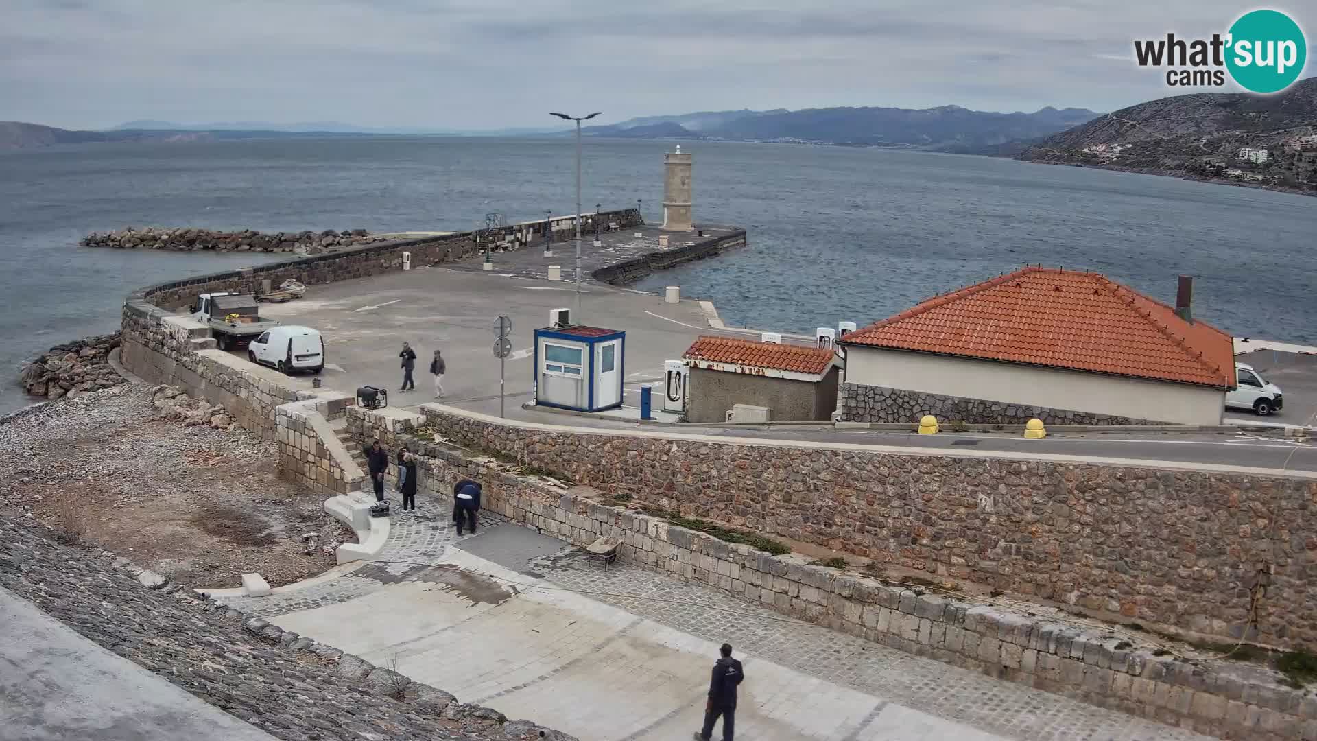 Senj Harbour Webcam – Breakwater & Lighthouse Live View
