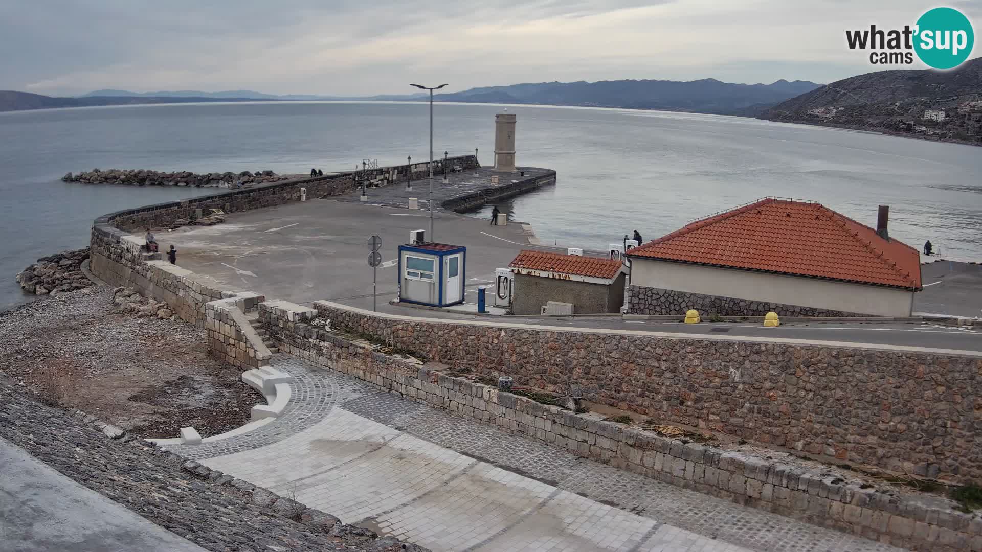 Senj Hafen Webcam – Wellenbrecher & Leuchtturm Liveblick
