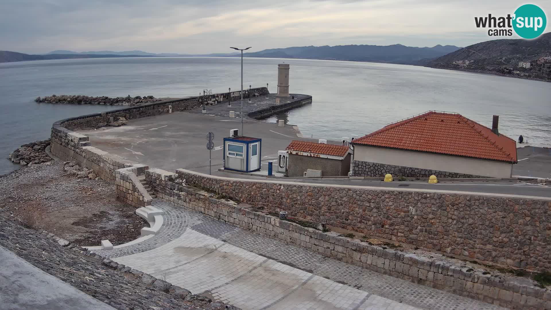 Senj Harbour Webcam – Breakwater & Lighthouse Live View