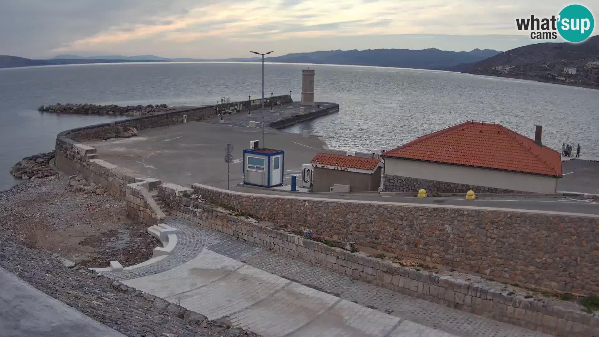 Senj Hafen Webcam – Wellenbrecher & Leuchtturm Liveblick