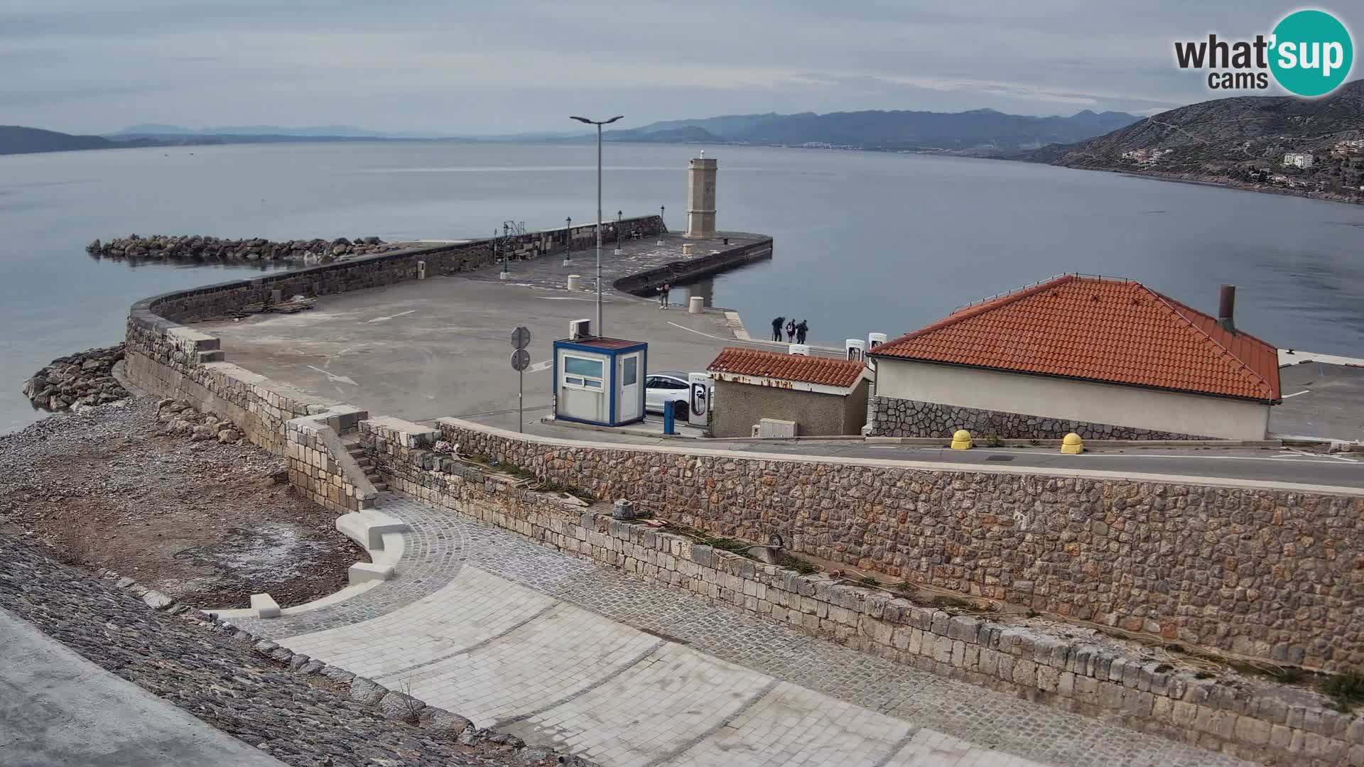 Webcam puerto de Senj – Rompeolas y faro en directo