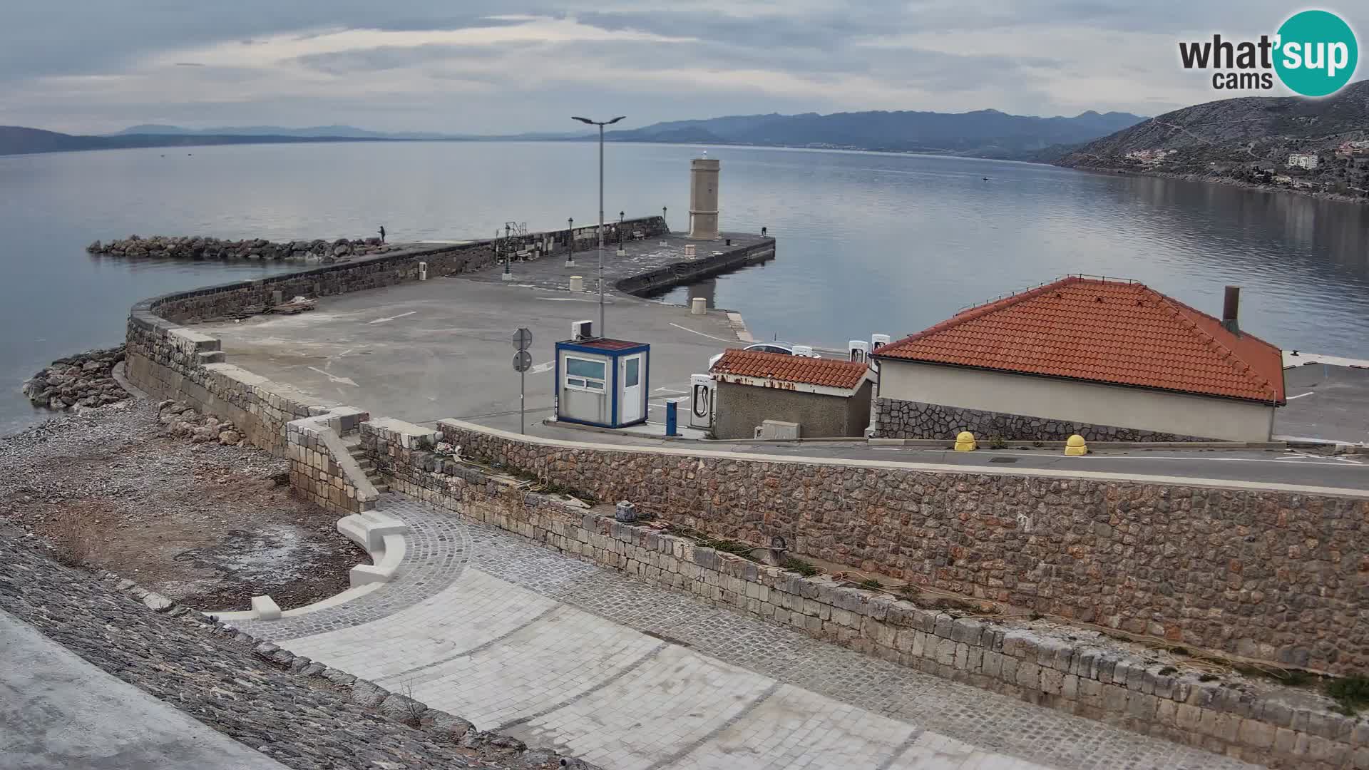Senj Harbour Webcam – Breakwater & Lighthouse Live View