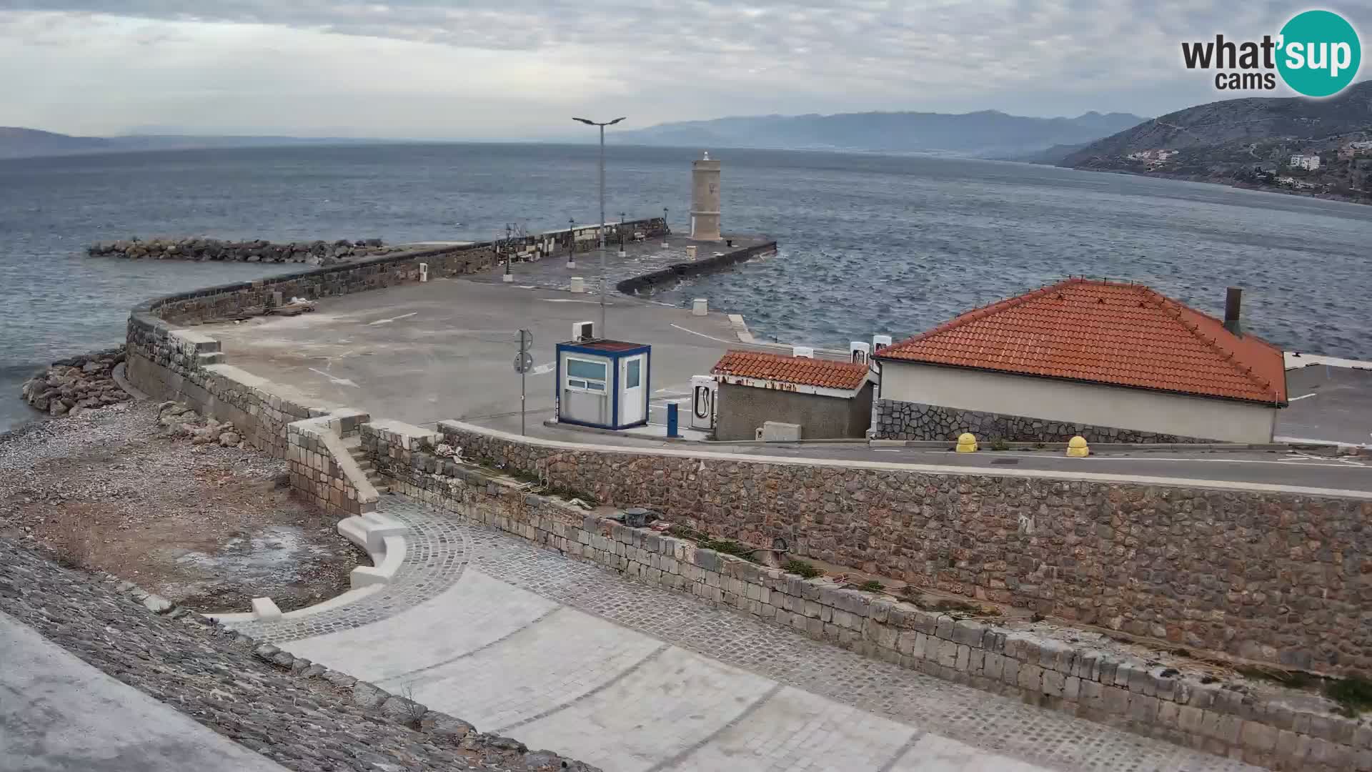 Senj Harbour Webcam – Breakwater & Lighthouse Live View