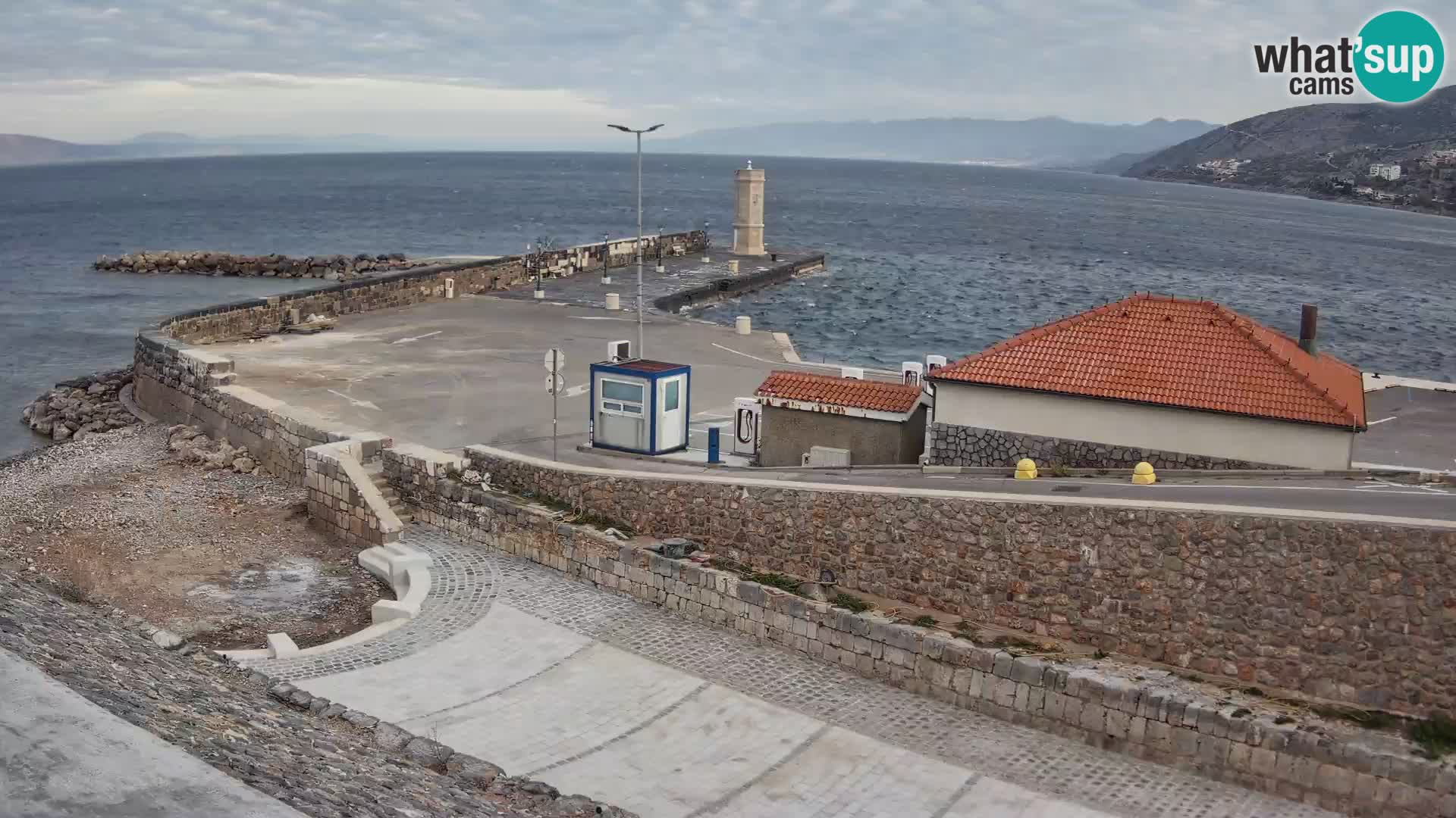 Senj Harbour Webcam – Breakwater & Lighthouse Live View