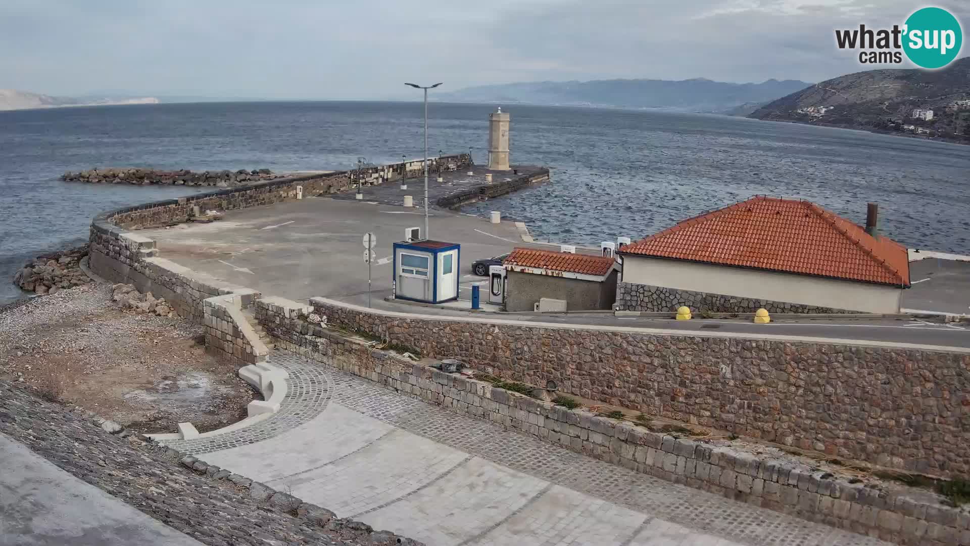 Senj Harbour Webcam – Breakwater & Lighthouse Live View
