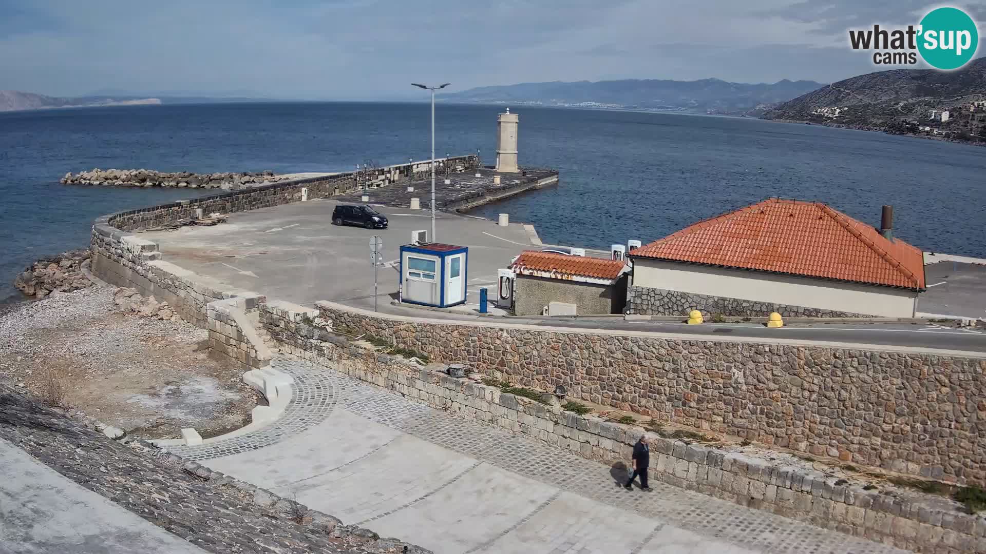 Webcam puerto de Senj – Rompeolas y faro en directo