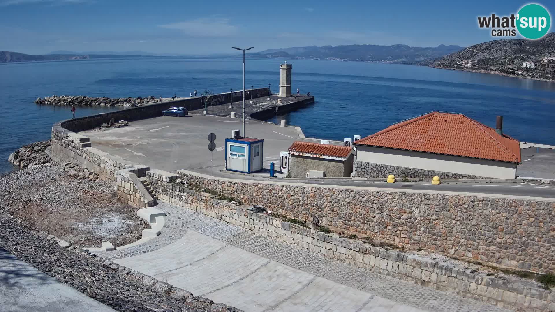 Senj Hafen Webcam – Wellenbrecher & Leuchtturm Liveblick