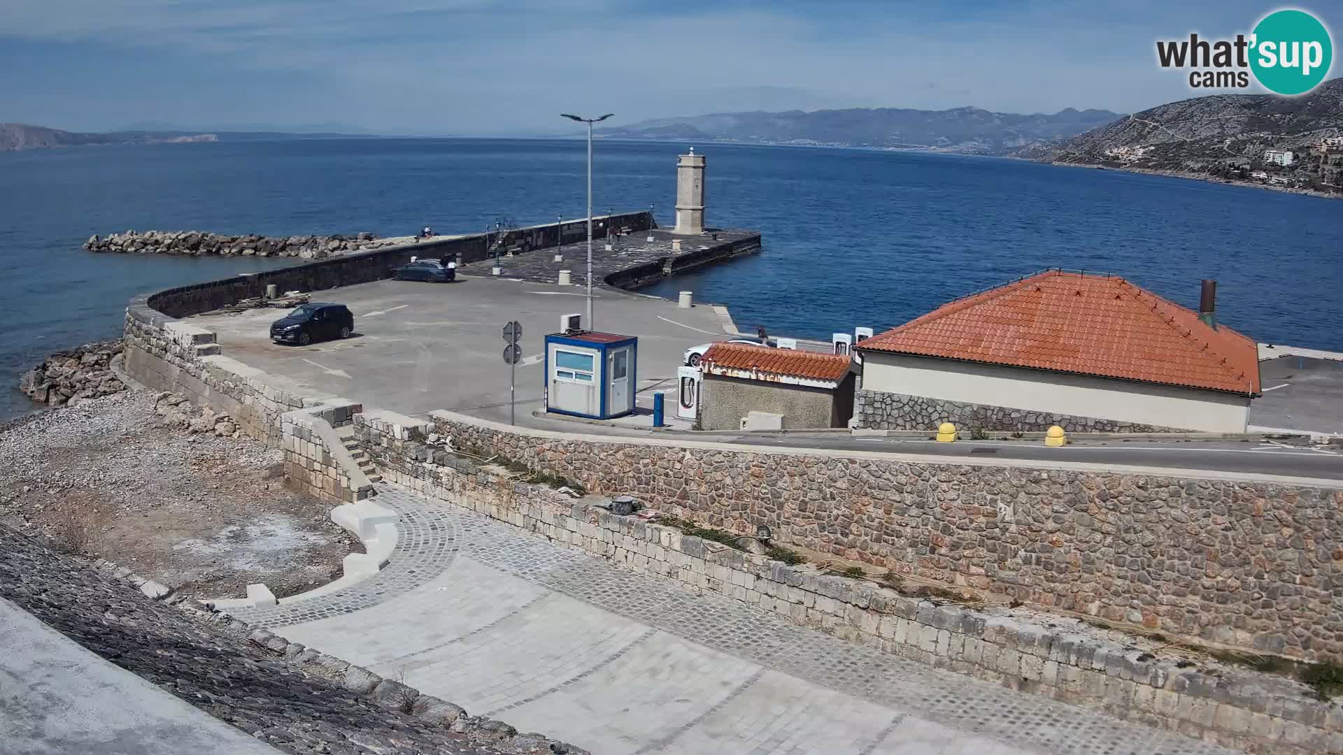 Webcam puerto de Senj – Rompeolas y faro en directo