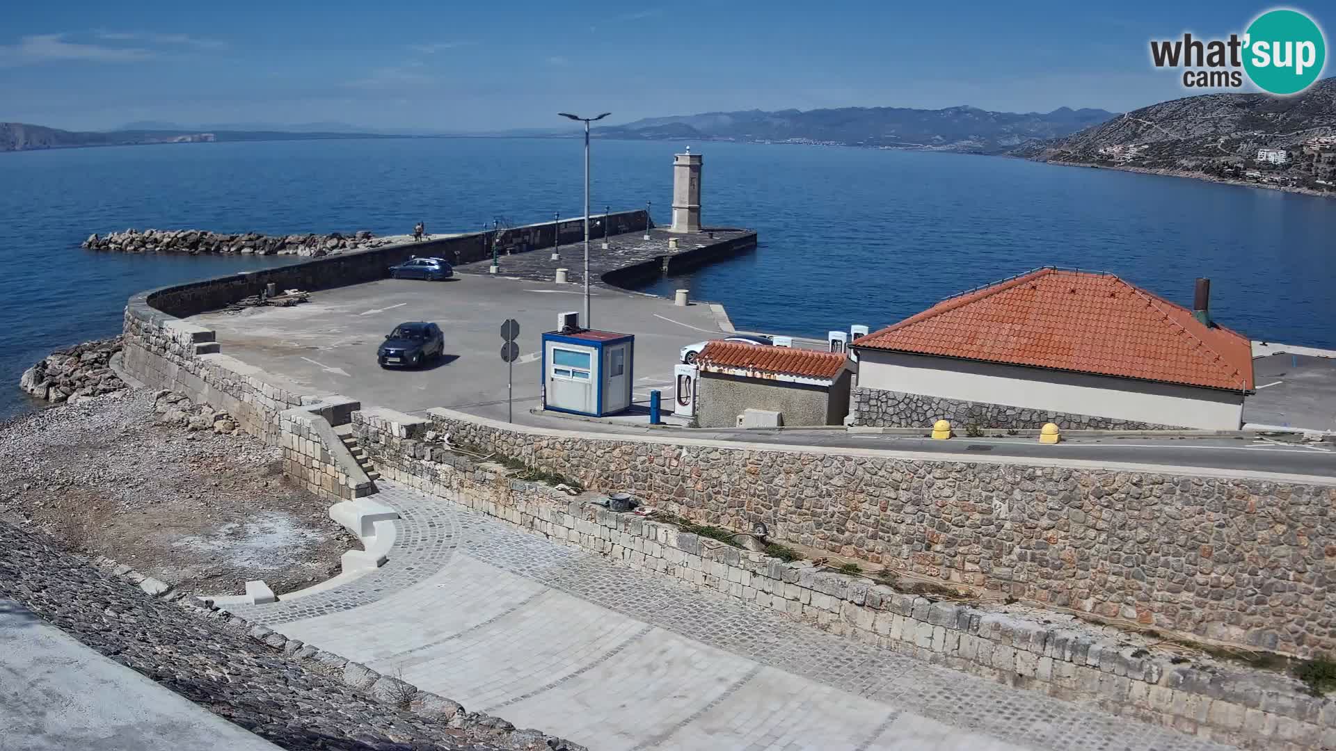 Senj Hafen Webcam – Wellenbrecher & Leuchtturm Liveblick