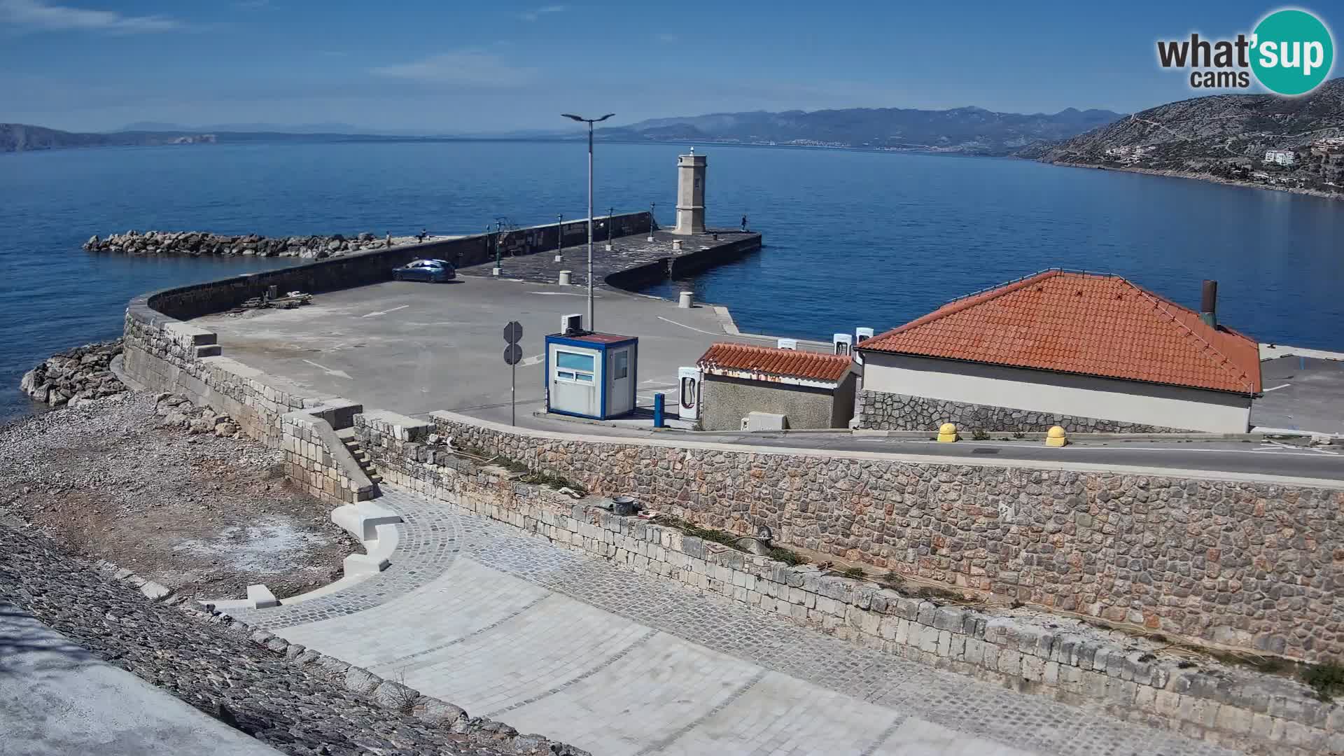 Senj Harbour Webcam – Breakwater & Lighthouse Live View