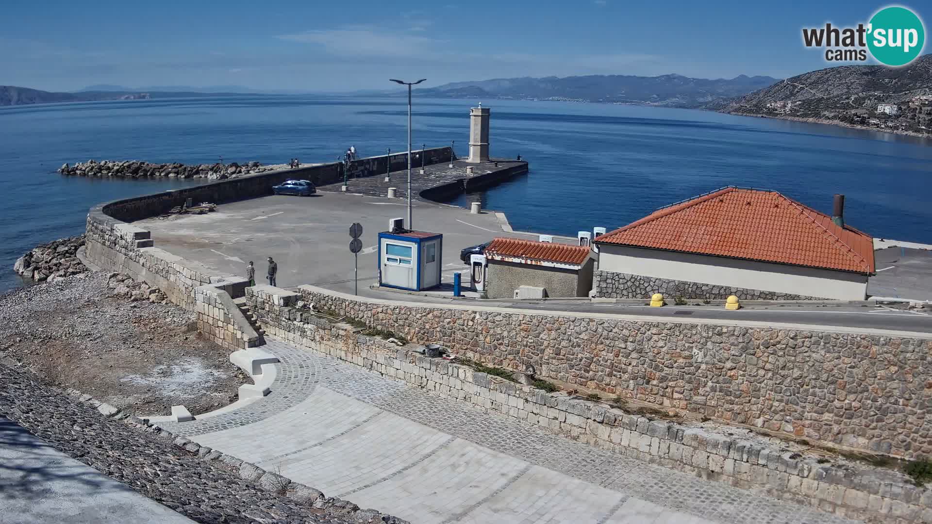 Webcam puerto de Senj – Rompeolas y faro en directo