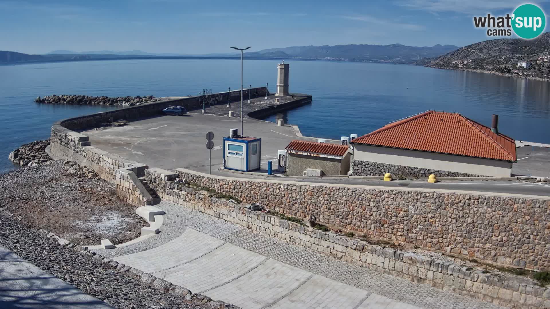 Webcam puerto de Senj – Rompeolas y faro en directo