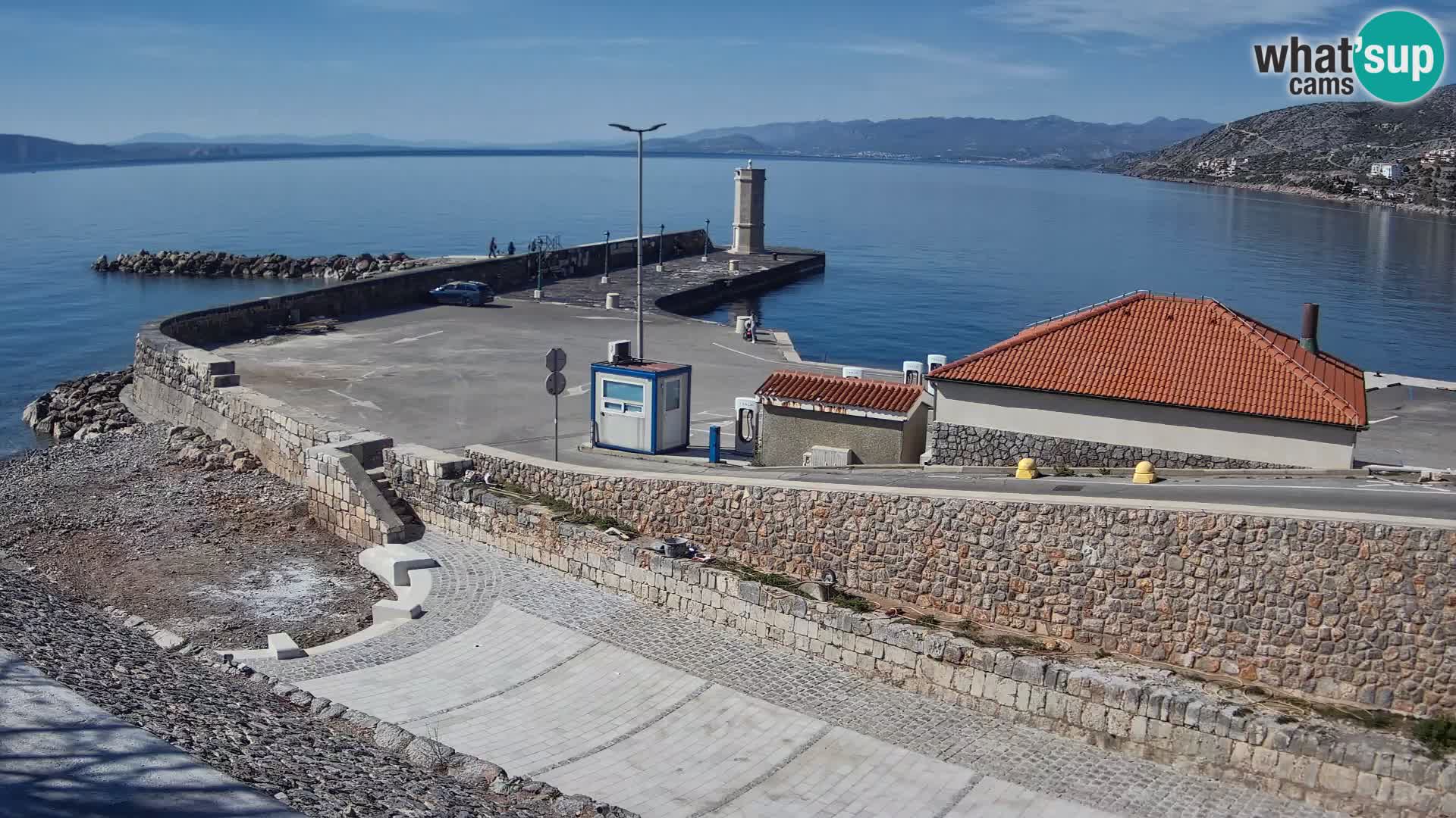 Senj Hafen Webcam – Wellenbrecher & Leuchtturm Liveblick