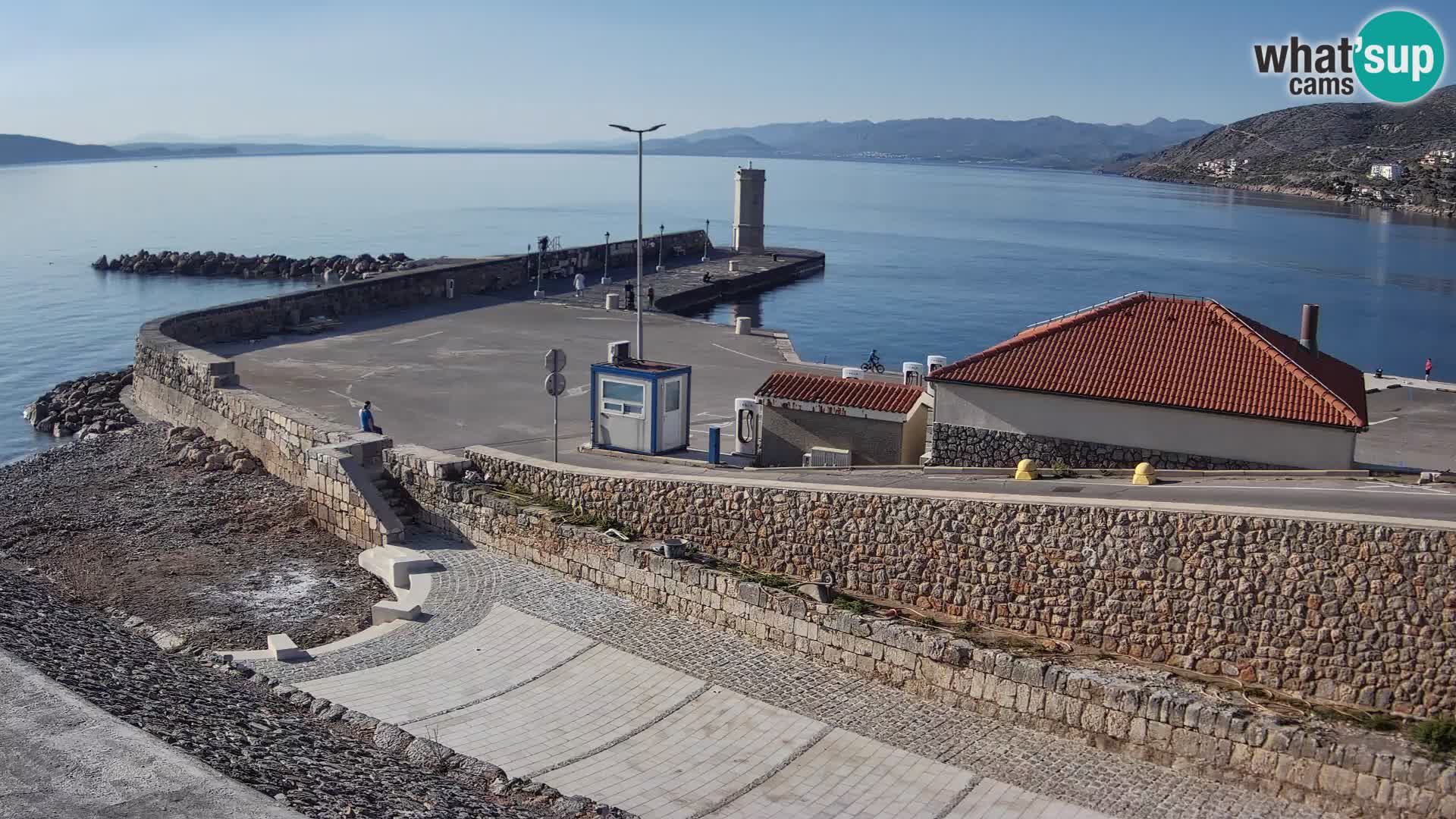 Senj Hafen Webcam – Wellenbrecher & Leuchtturm Liveblick