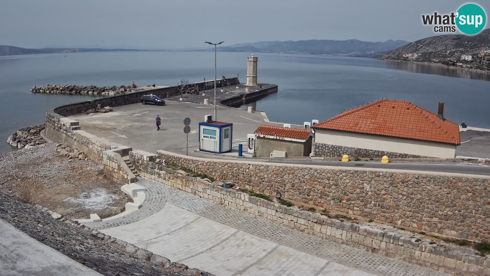 Senj Harbour Webcam – Breakwater & Lighthouse Live View