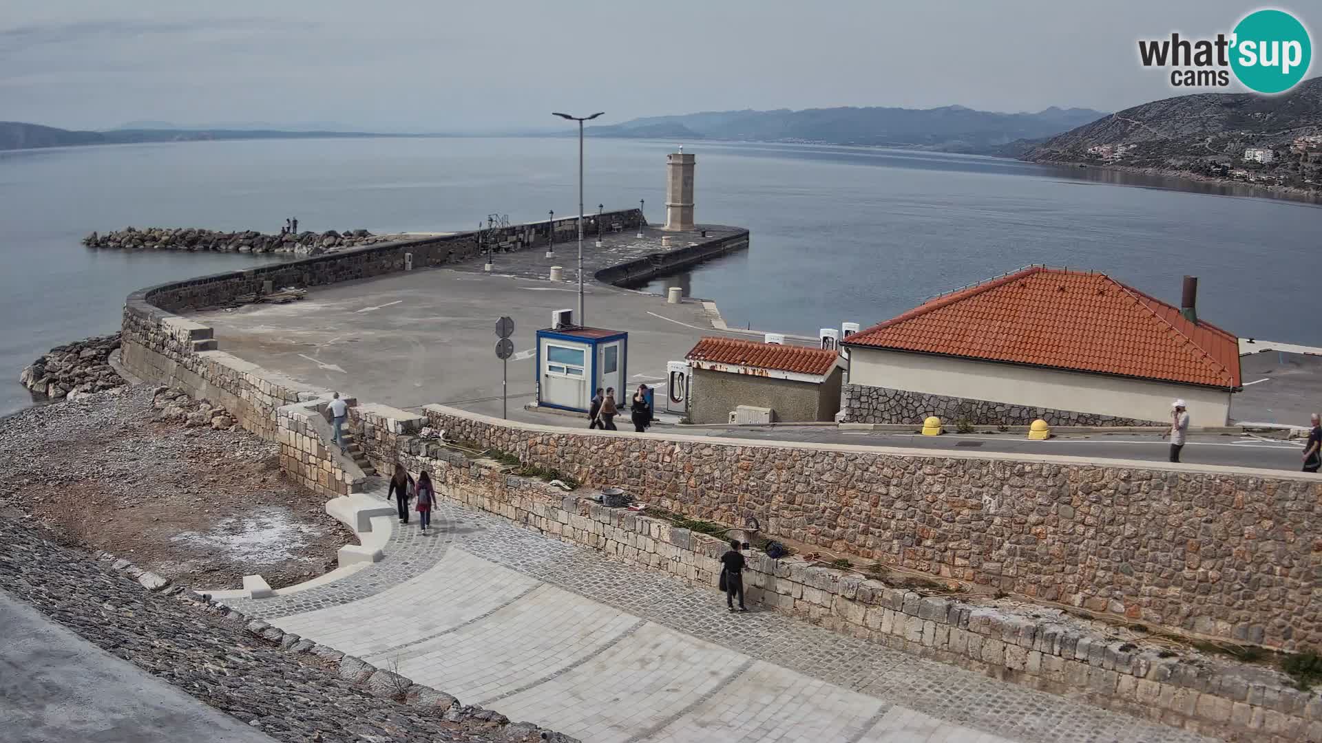 Webcam puerto de Senj – Rompeolas y faro en directo